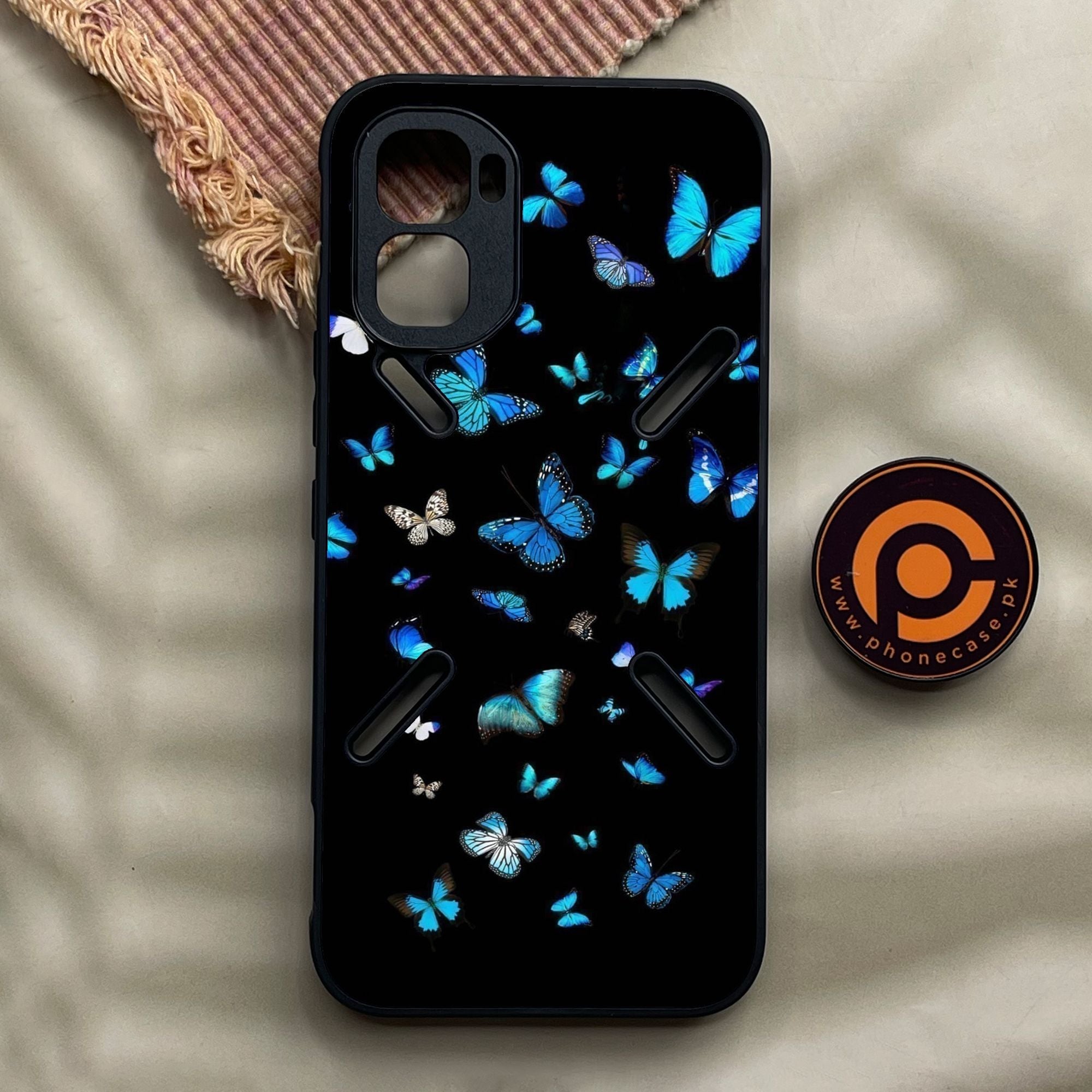 Infinix GT 50 Pro - Butterflies Design 4 - Premium Metal Printed Soft Bumper Shock Proof Case