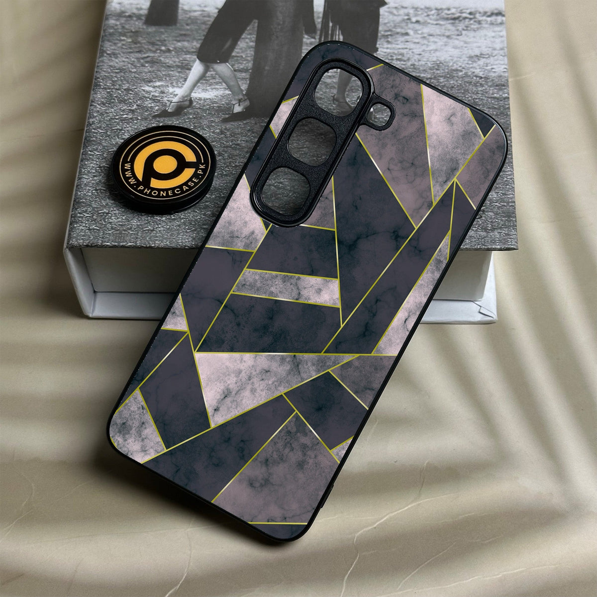 Infinix Hot 70 Pro - Geometric Design 2 - Premium Metal Printed Soft Bumper Shock Proof Case