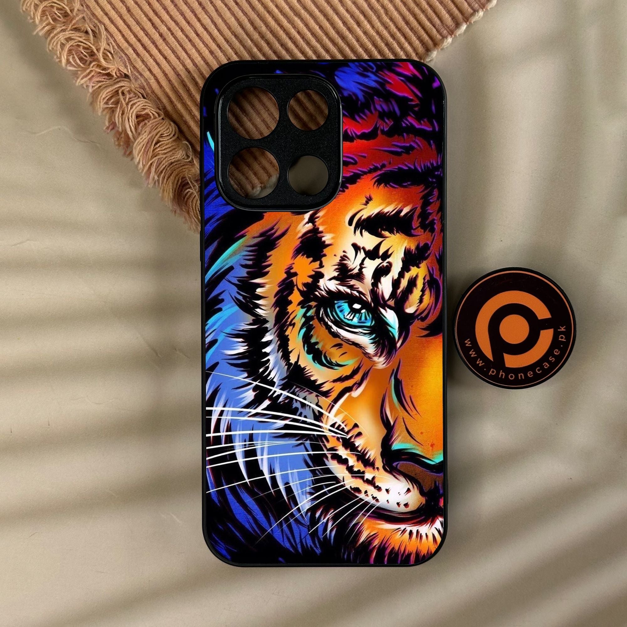 OnePlus Turbo 6 - Tiger Art - Premium Metal Printed Soft Bumper Shock Proof Case