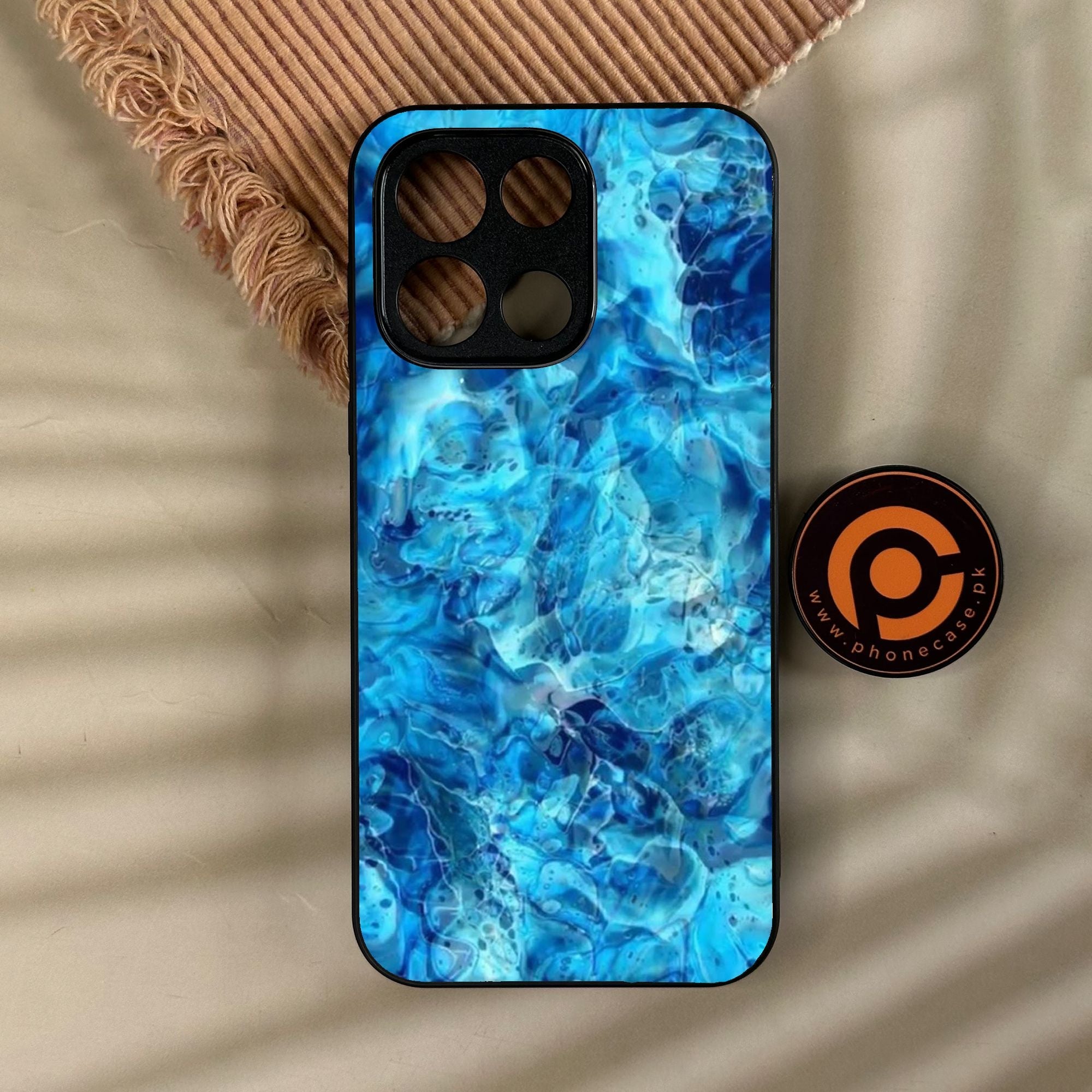 OnePlus Turbo 6 - Blue Marble Design 6 - Premium Metal Printed Soft Bumper Shock Proof Case