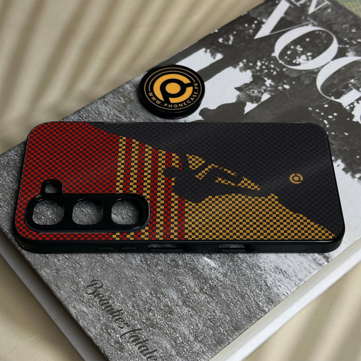 Infinix Hot 70 Pro - Classic Weave Design 2 - Premium Metal Printed Soft Bumper Shock Proof Case