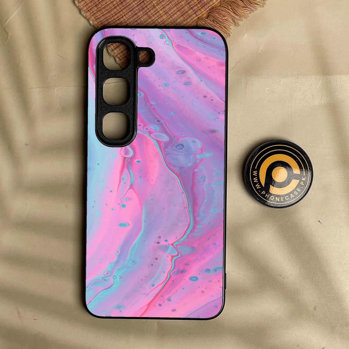 Infinix Hot 70 Pro - Pink Marble 2.0 Design 1 - Premium Metal Printed Soft Bumper Shock Proof Case