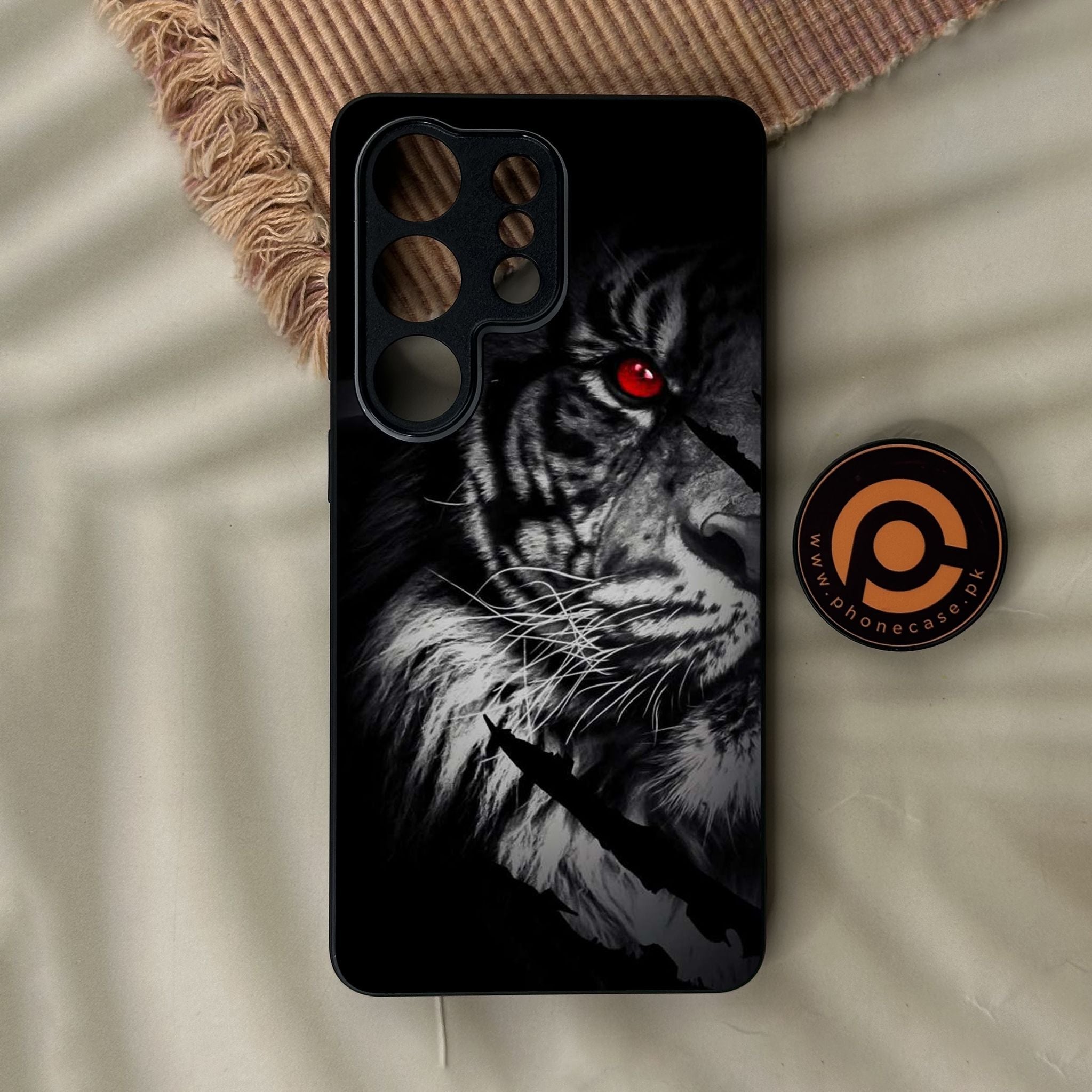 Galaxy S26 Ultra - Tiger Design 7 - Premium Metal Printed Soft Bumper Shock Proof Case