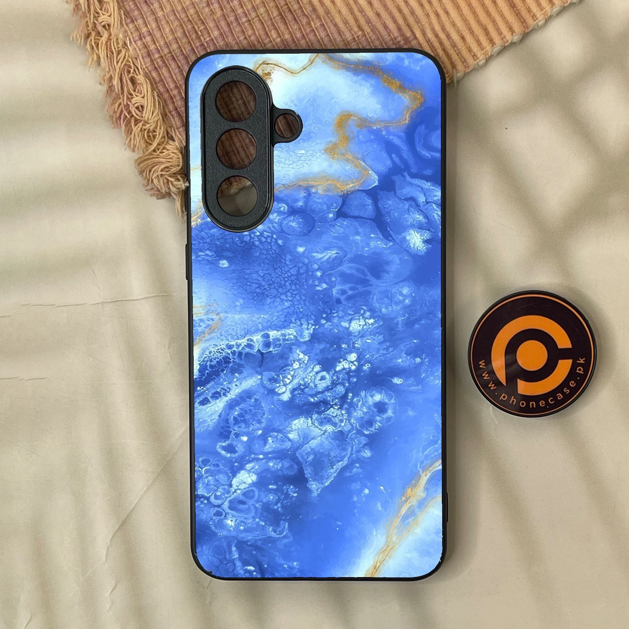 Samsung Galaxy A37 - Blue 2.0 Design 2 - Premium Metal Printed Soft Bumper Shock Proof Case