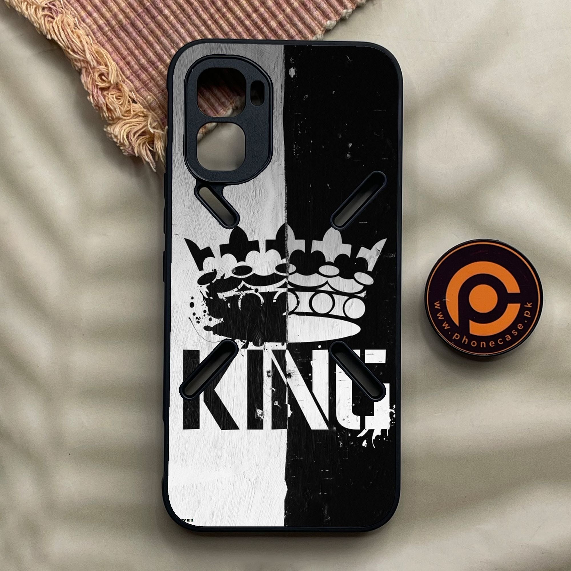 Infinix GT 50 Pro - King Design 7 - Premium Metal Printed Soft Bumper Shock Proof Case
