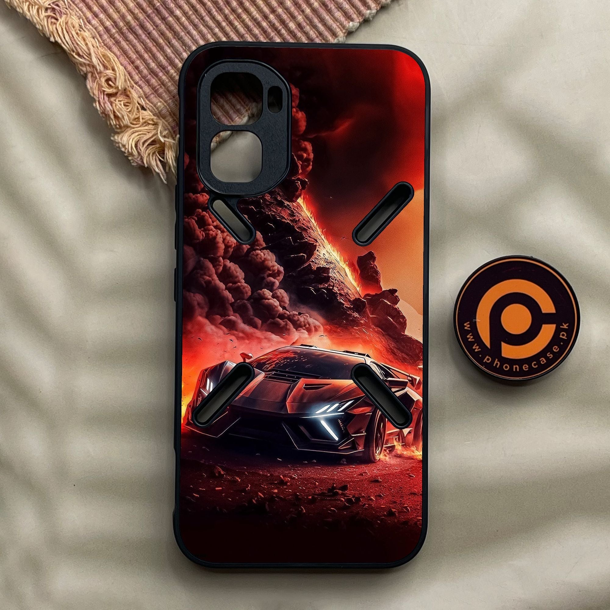 Infinix GT 50 Pro - Racing Design 7 - Premium Metal Printed Soft Bumper Shock Proof Case