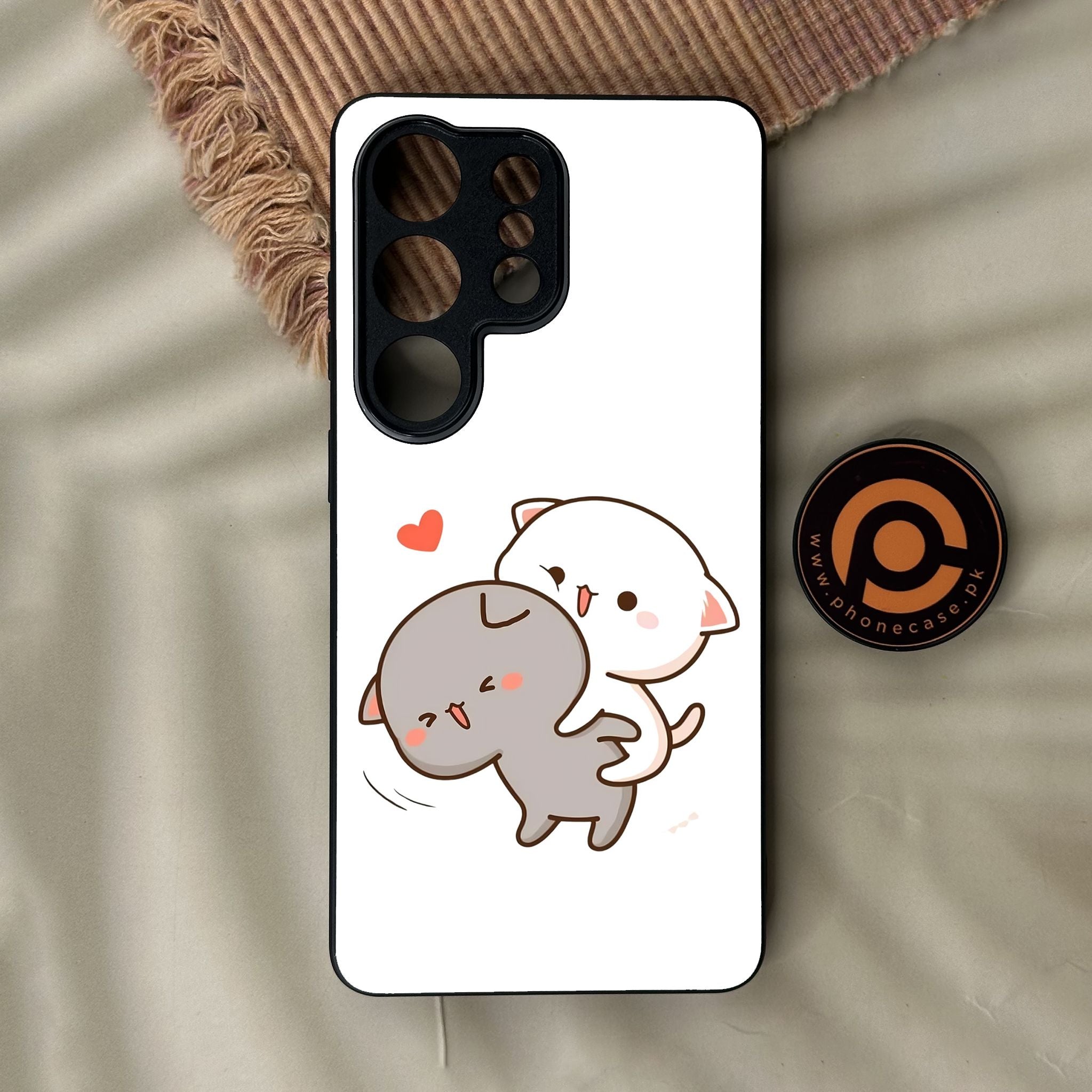 Galaxy S26 Ultra - Cute Bubu Dudu Design 4 - Premium Metal Printed Soft Bumper Shock Proof Case
