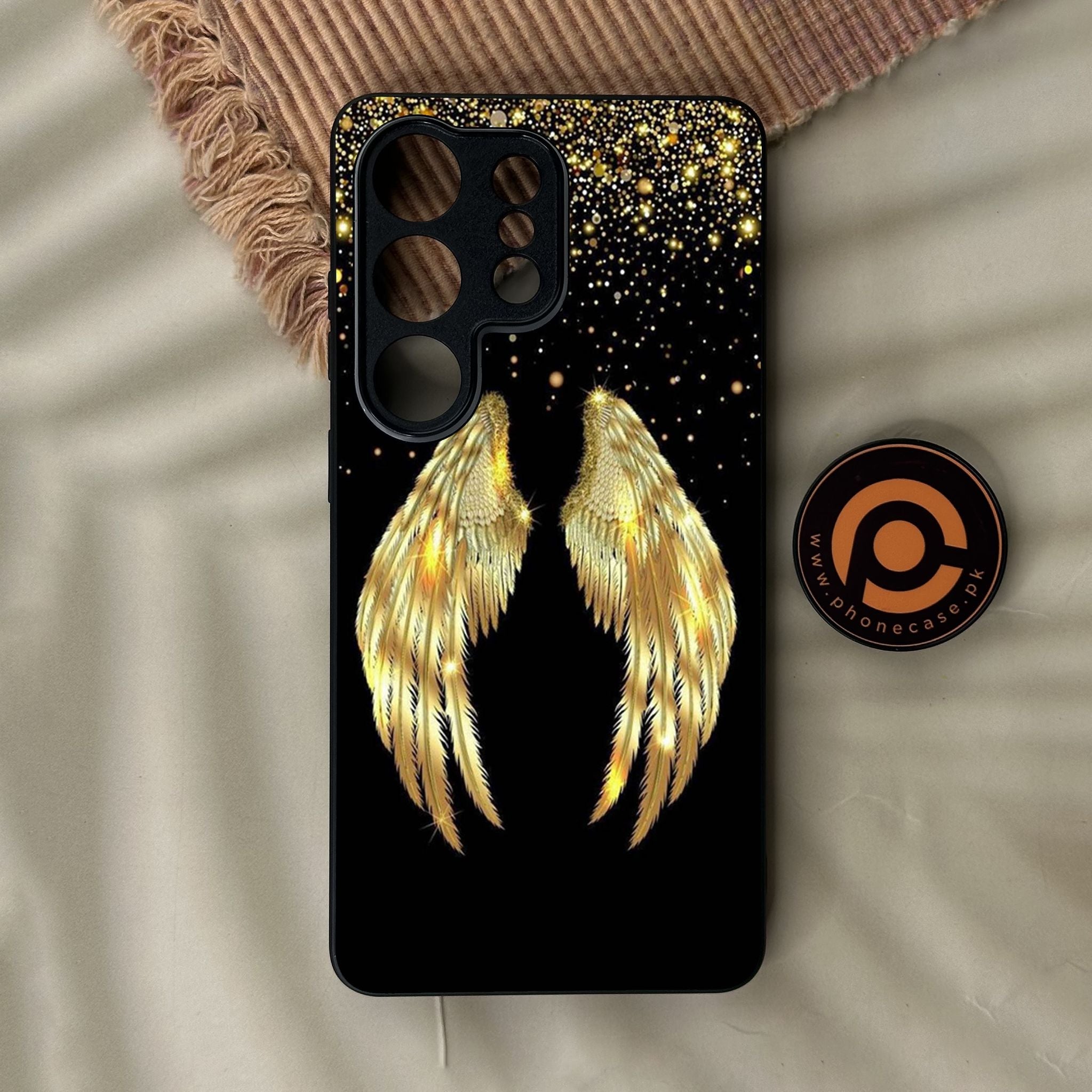 Galaxy S26 Ultra - Angel Wings Design 1 - Premium Metal Printed Soft Bumper Shock Proof Case