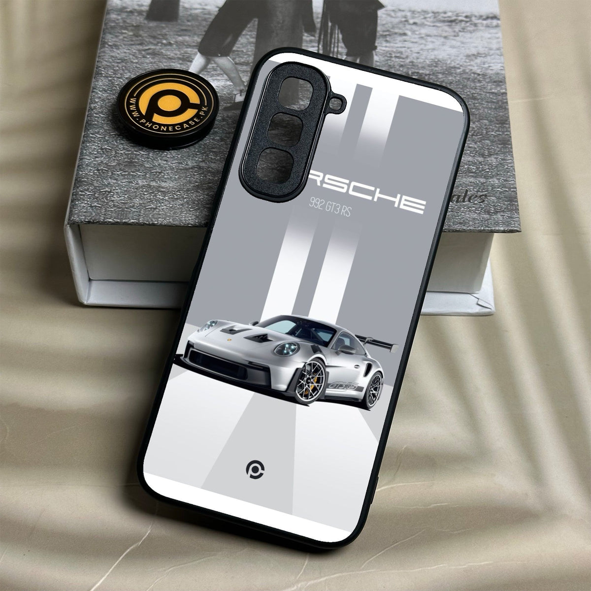 Infinix Hot 70 - Porsche Gt3 Rs Thrill - Premium Metal Printed Soft Bumper Shock Proof Case