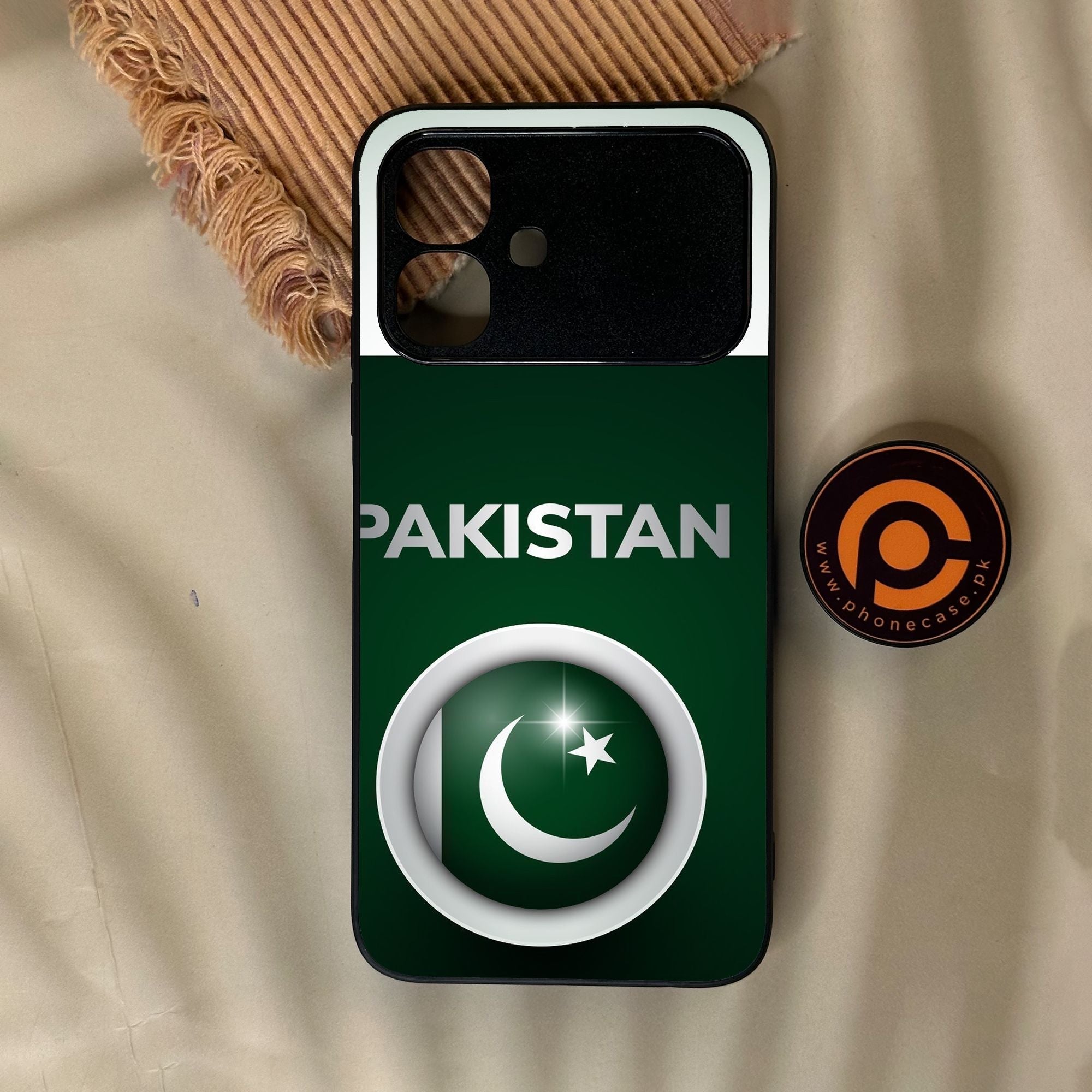 Infinix Smart 20 - Pakistani Flag Design 7 - Premium Metal Printed Soft Bumper Shock Proof Case