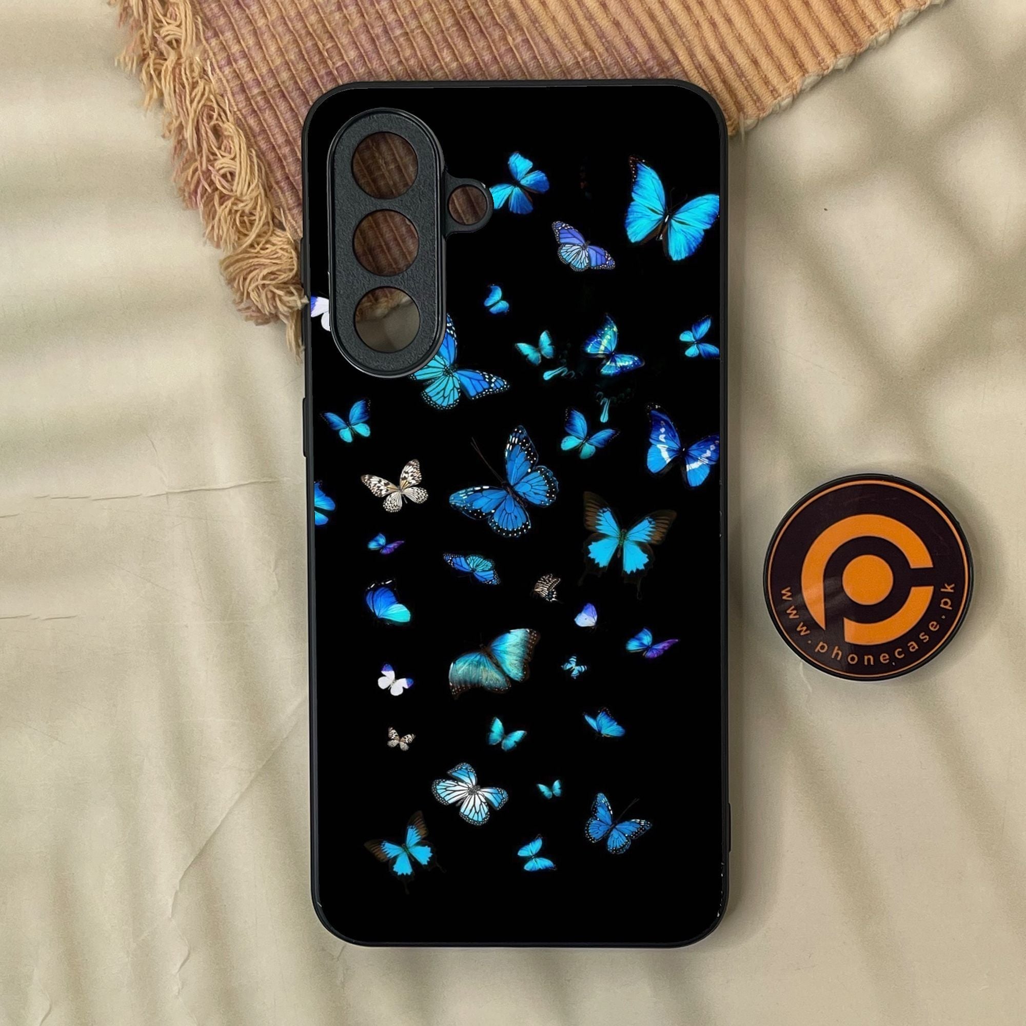 Samsung Galaxy A37 - Butterflies Design 4 - Premium Metal Printed Soft Bumper Shock Proof Case
