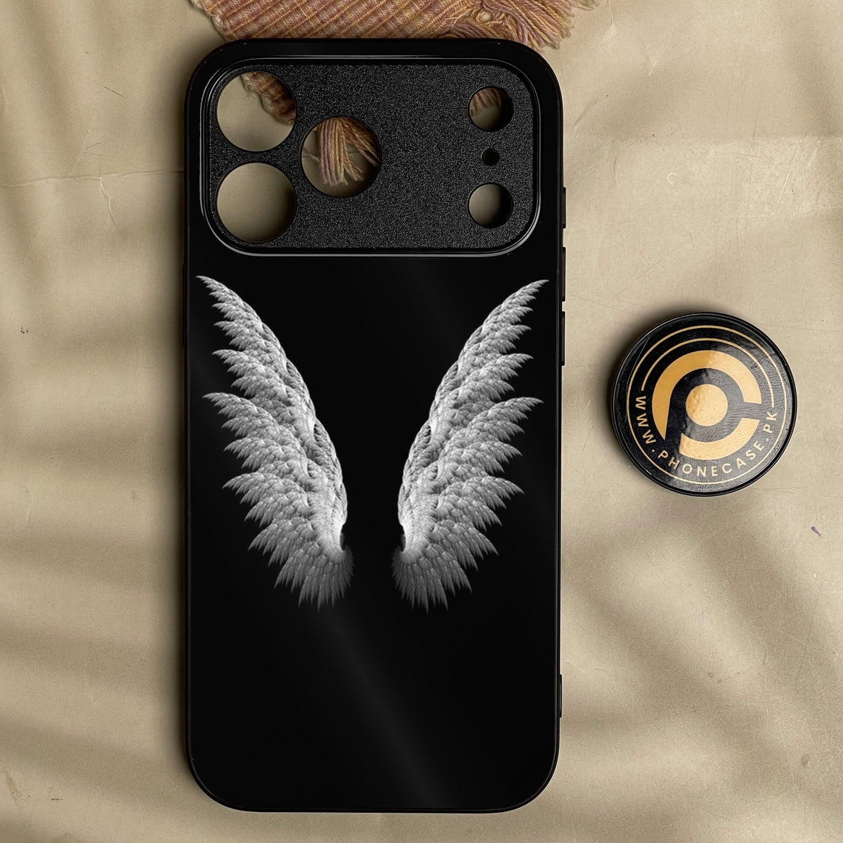 Iphone 18 Pro Max - Angel Wings Design 6 - Premium Metal Printed Soft Bumper Shock Proof Case