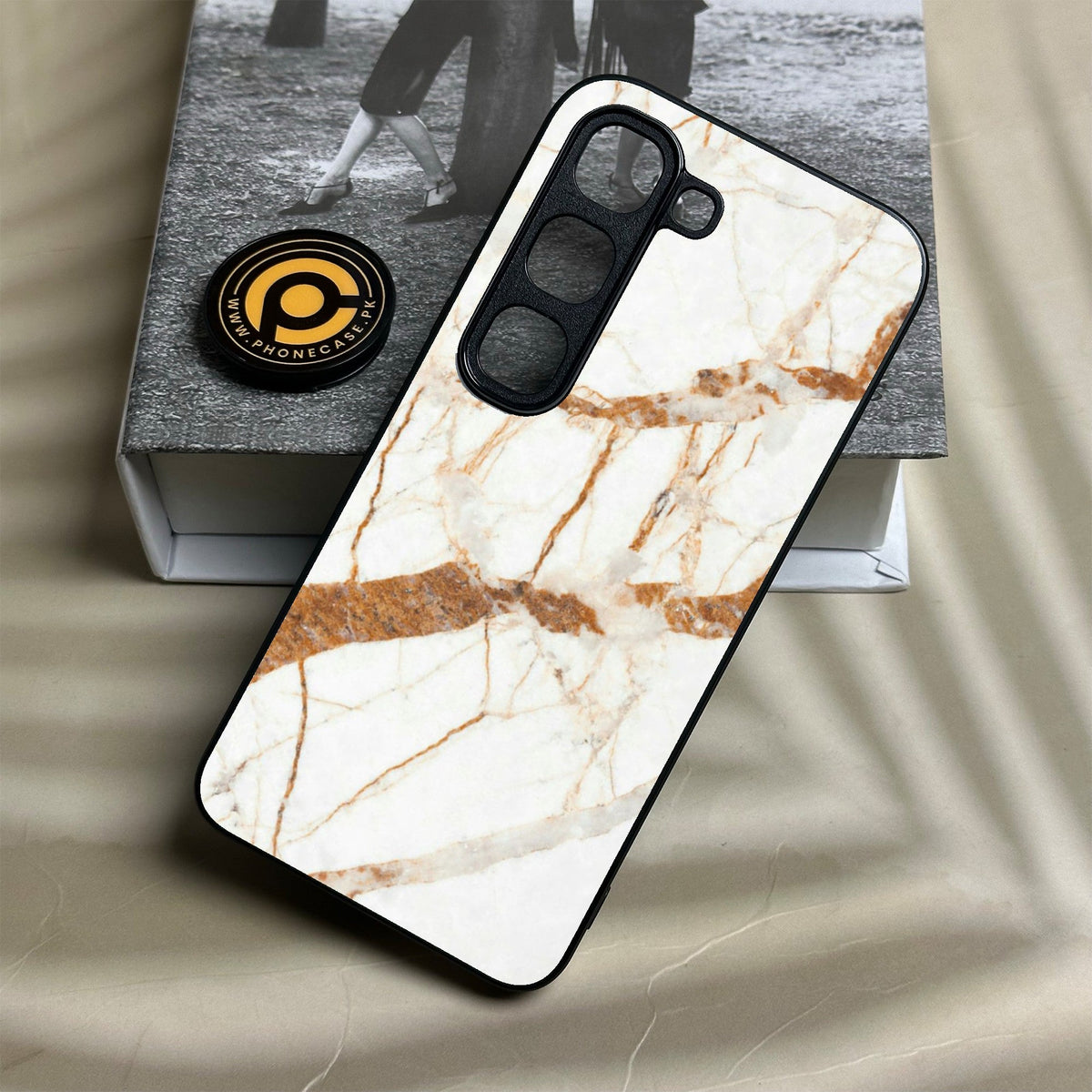 Infinix Hot 70 Pro - White Design 4 - Premium Metal Printed Soft Bumper Shock Proof Case