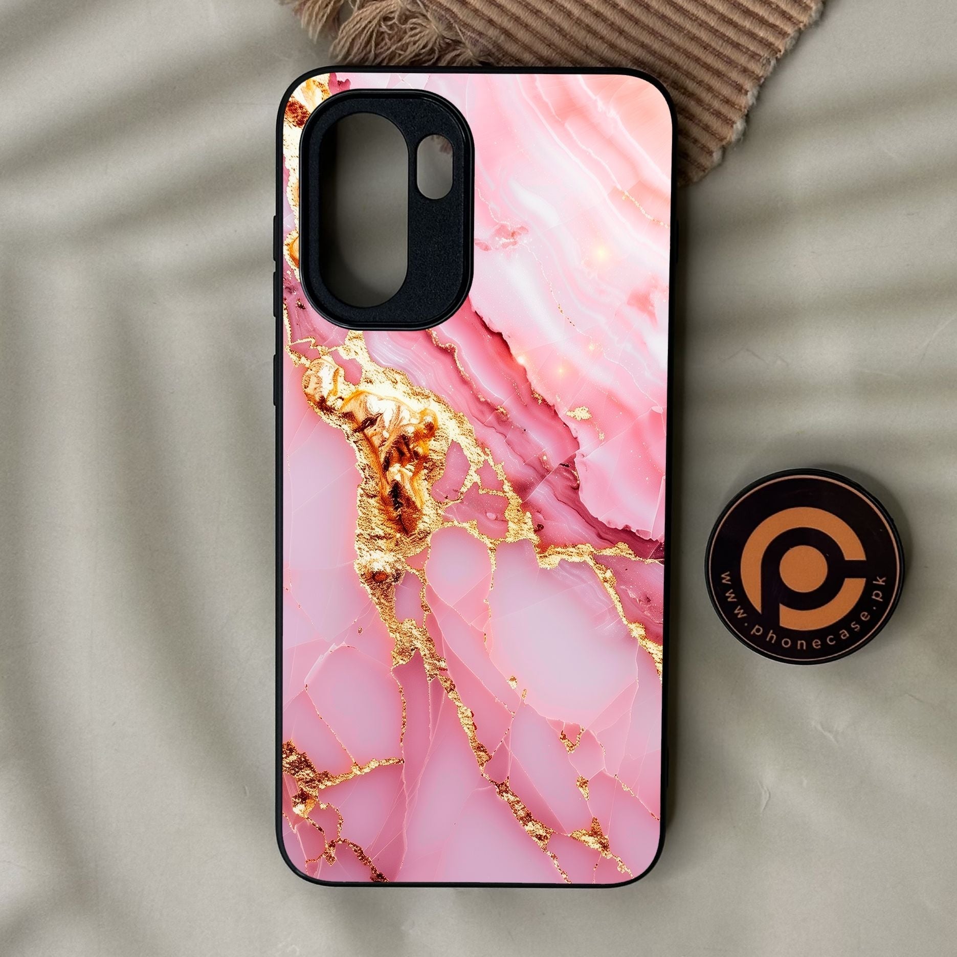 OnePlus 15R - Pink Marble 2.0 Design 6 - Premium Metal Printed Soft Bumper Shock Proof Case