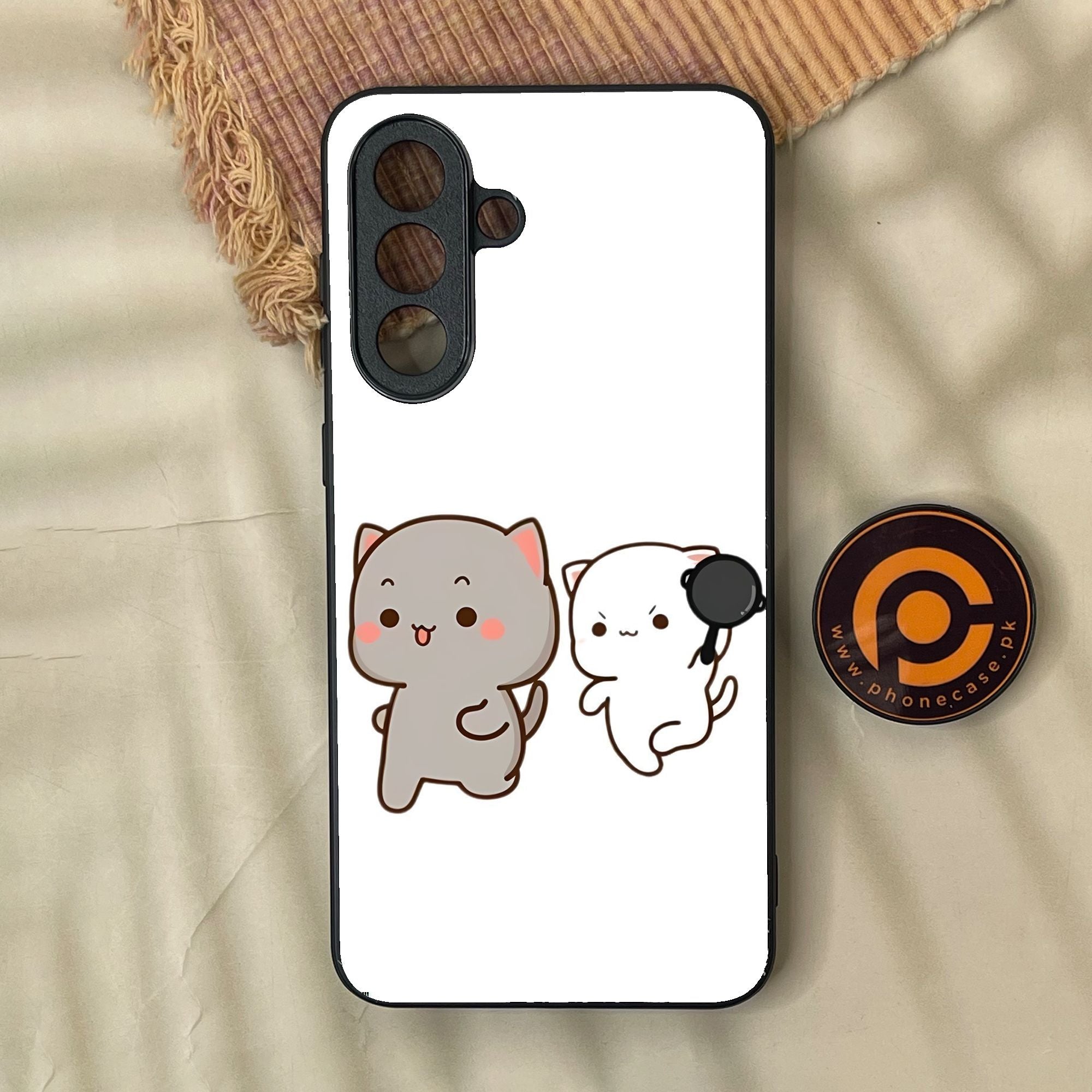 Samsung Galaxy A57 - Cute Bubu Dudu Design 8 - Premium Metal Printed Soft Bumper Shock Proof Case