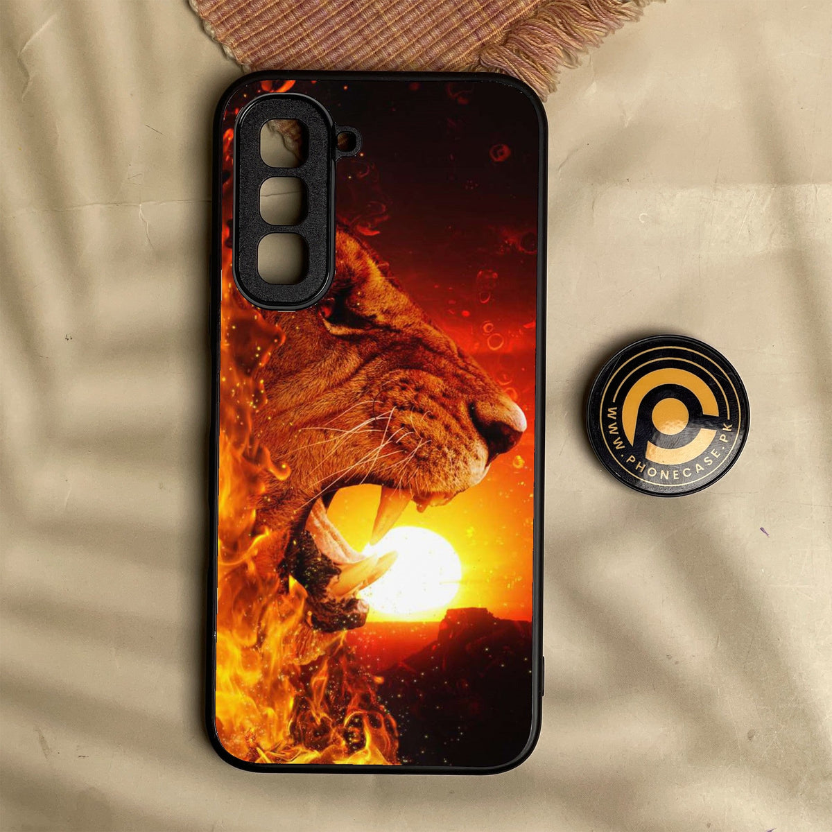 Infinix Hot 70 - Tiger Design 1 - Premium Metal Printed Soft Bumper Shock Proof Case
