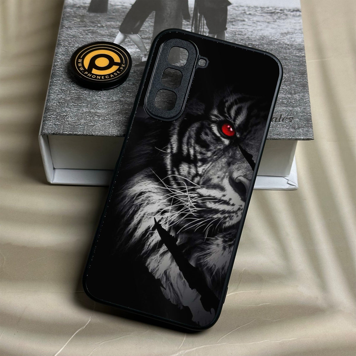 Infinix Hot 70 - Tiger Design 7 - Premium Metal Printed Soft Bumper Shock Proof Case