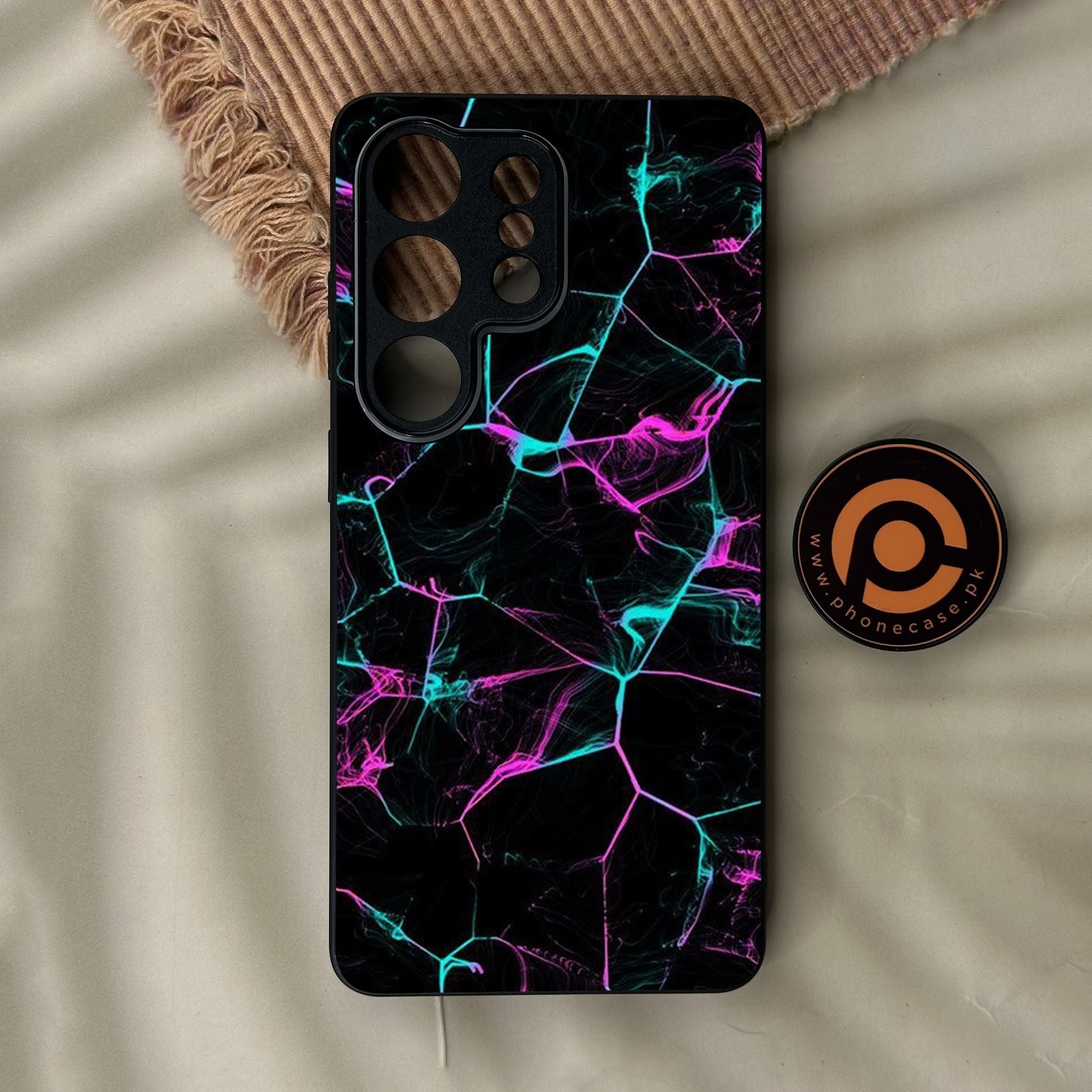 Galaxy S26 Ultra - Black Marble Design 9 - Premium Metal Printed Soft Bumper Shock Proof Case