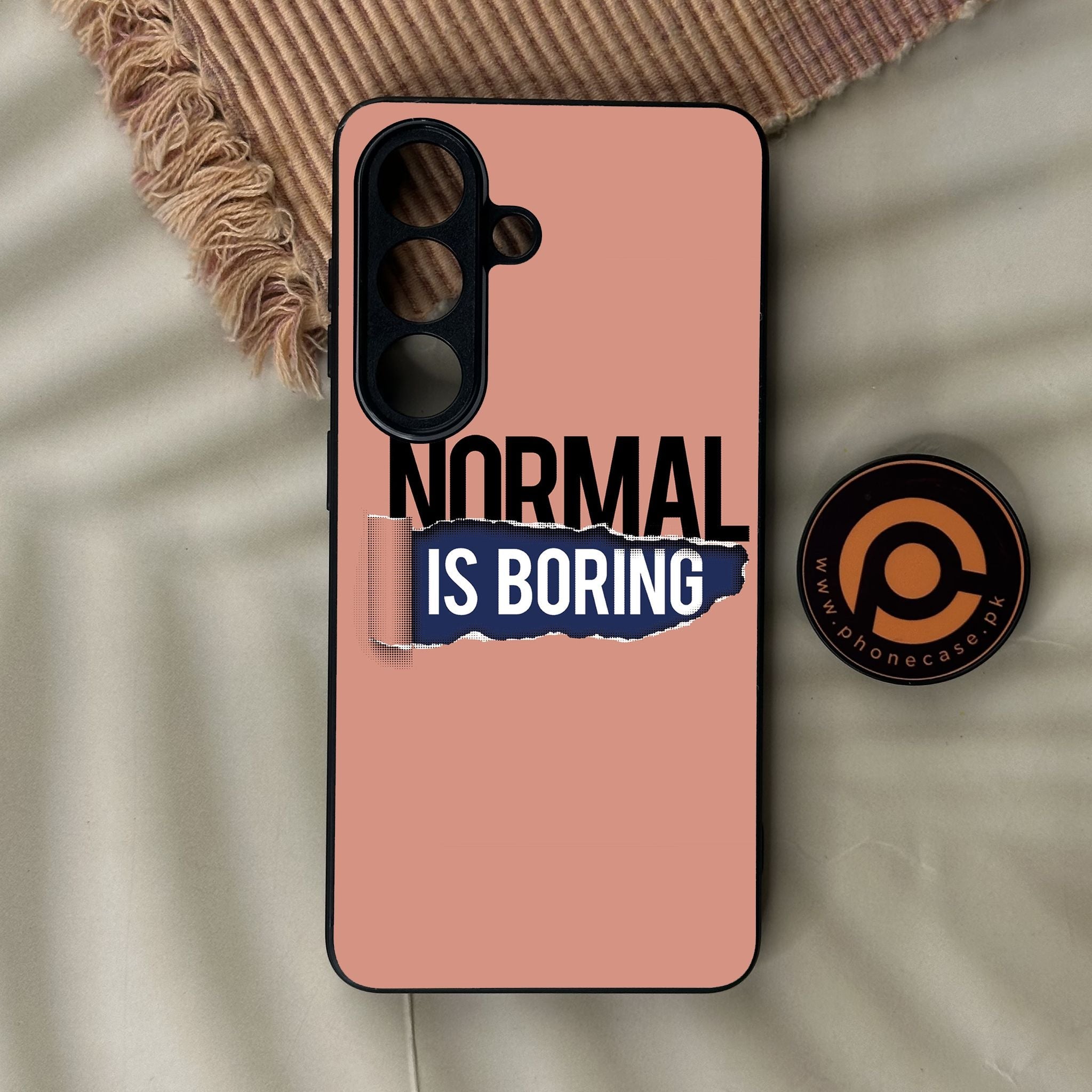 Galaxy S26 - Normal Is Boring Design - Premium Metal Printed Soft Bumper Shock Proof Case