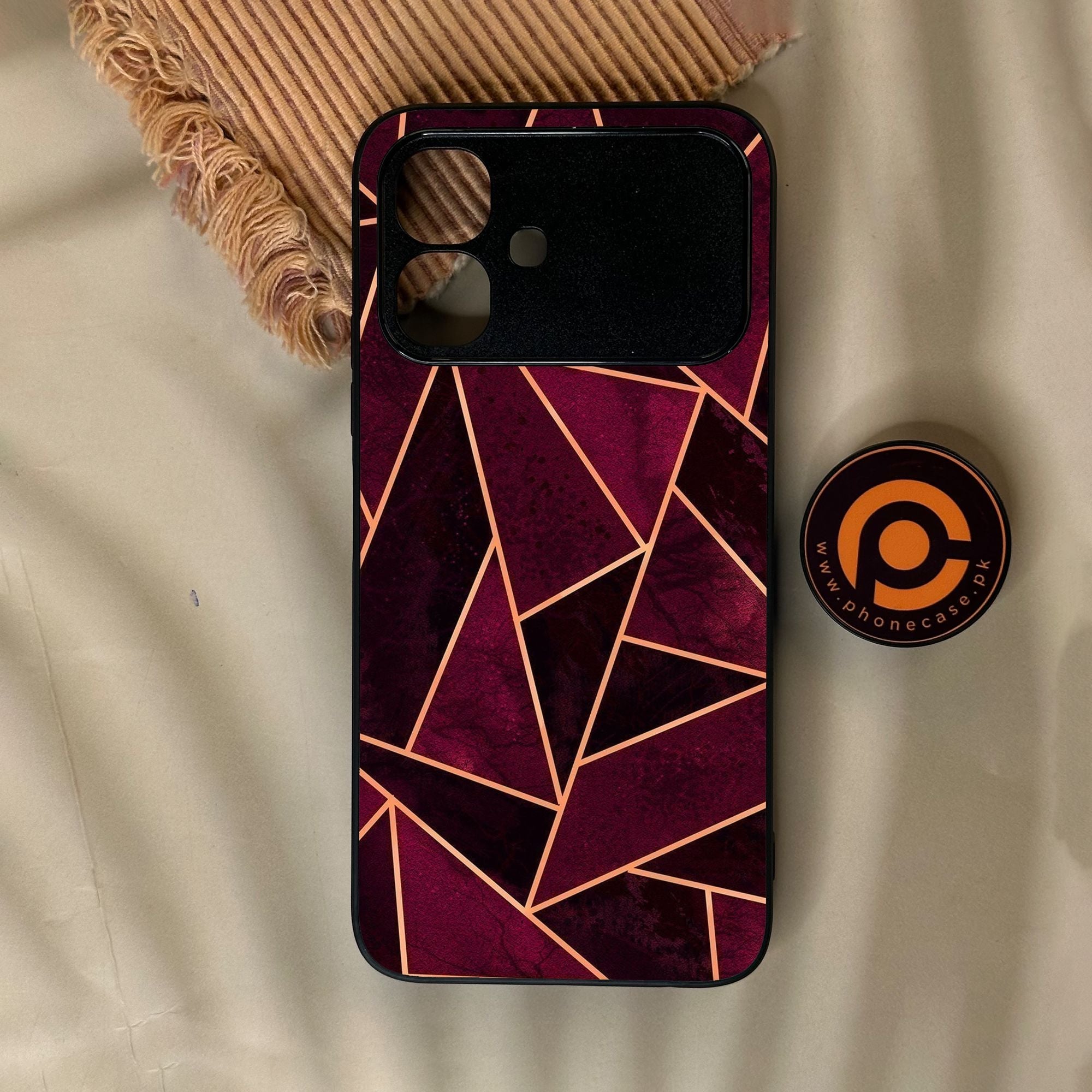 Infinix Smart 20 - Geometric Design 7 - Premium Metal Printed Soft Bumper Shock Proof Case