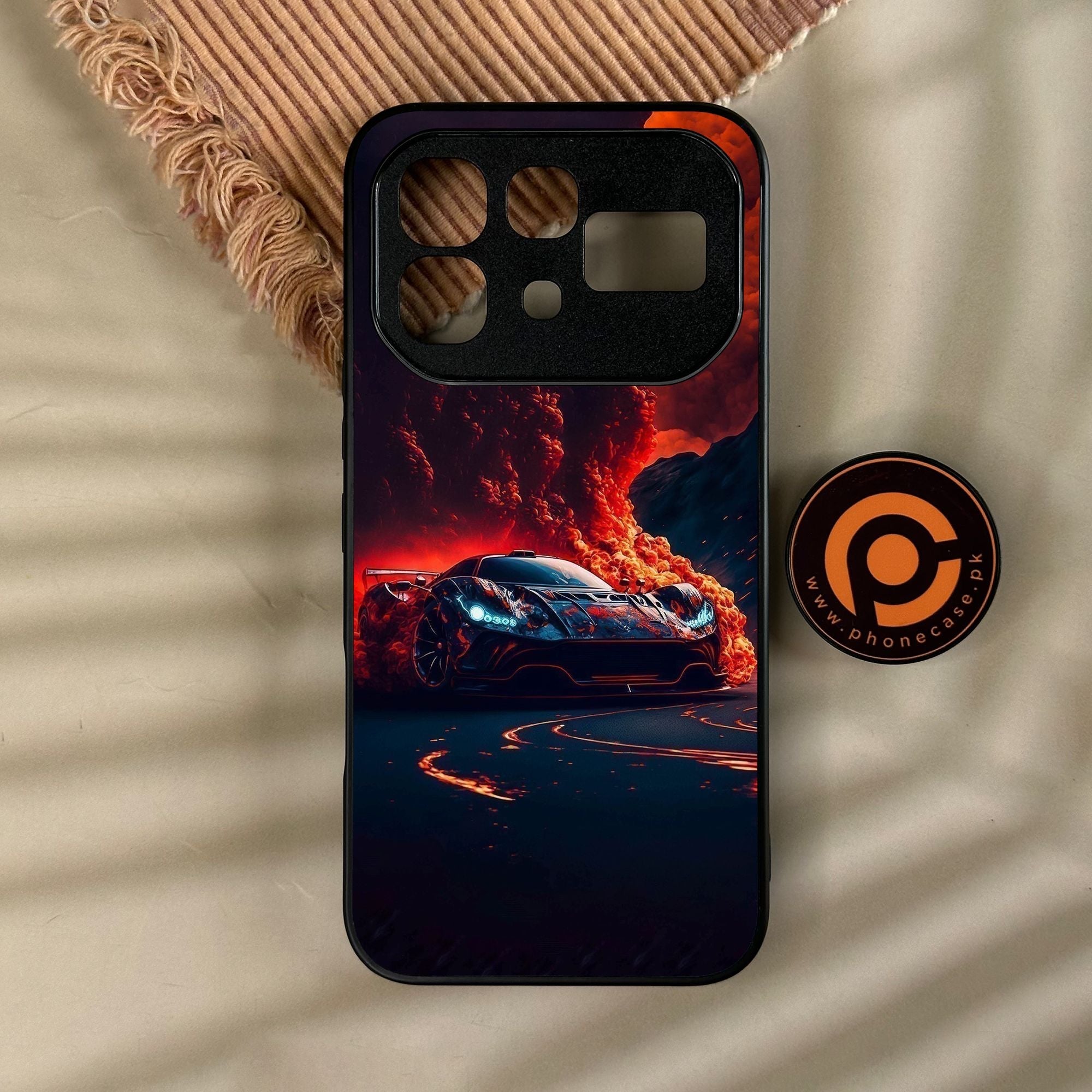Infinix Note 60 Pro - Racing Design 6 - Premium Metal Printed Soft Bumper Shock Proof Case