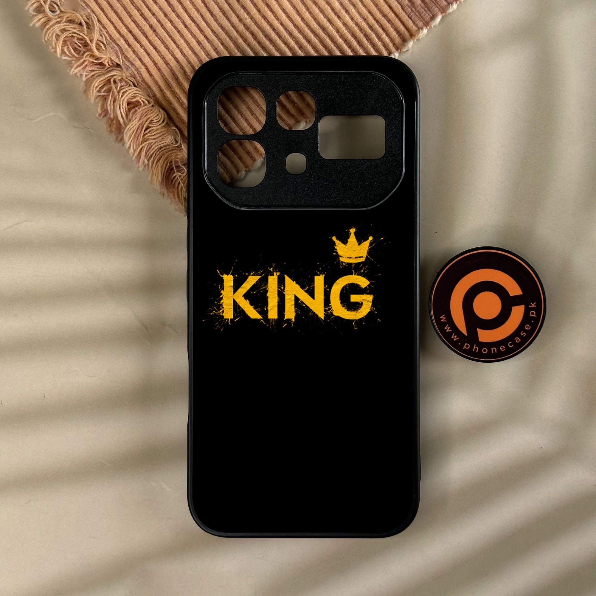 Infinix Note 60 - King Design 2 - Premium Metal Printed Soft Bumper Shock Proof Case CS-45056