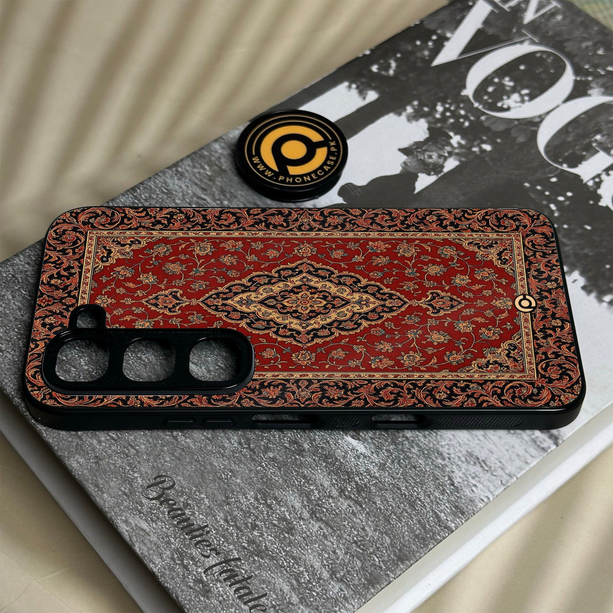 Infinix Hot 70 Pro - Persian Rug Design 1 - Premium Metal Printed Soft Bumper Shock Proof Case