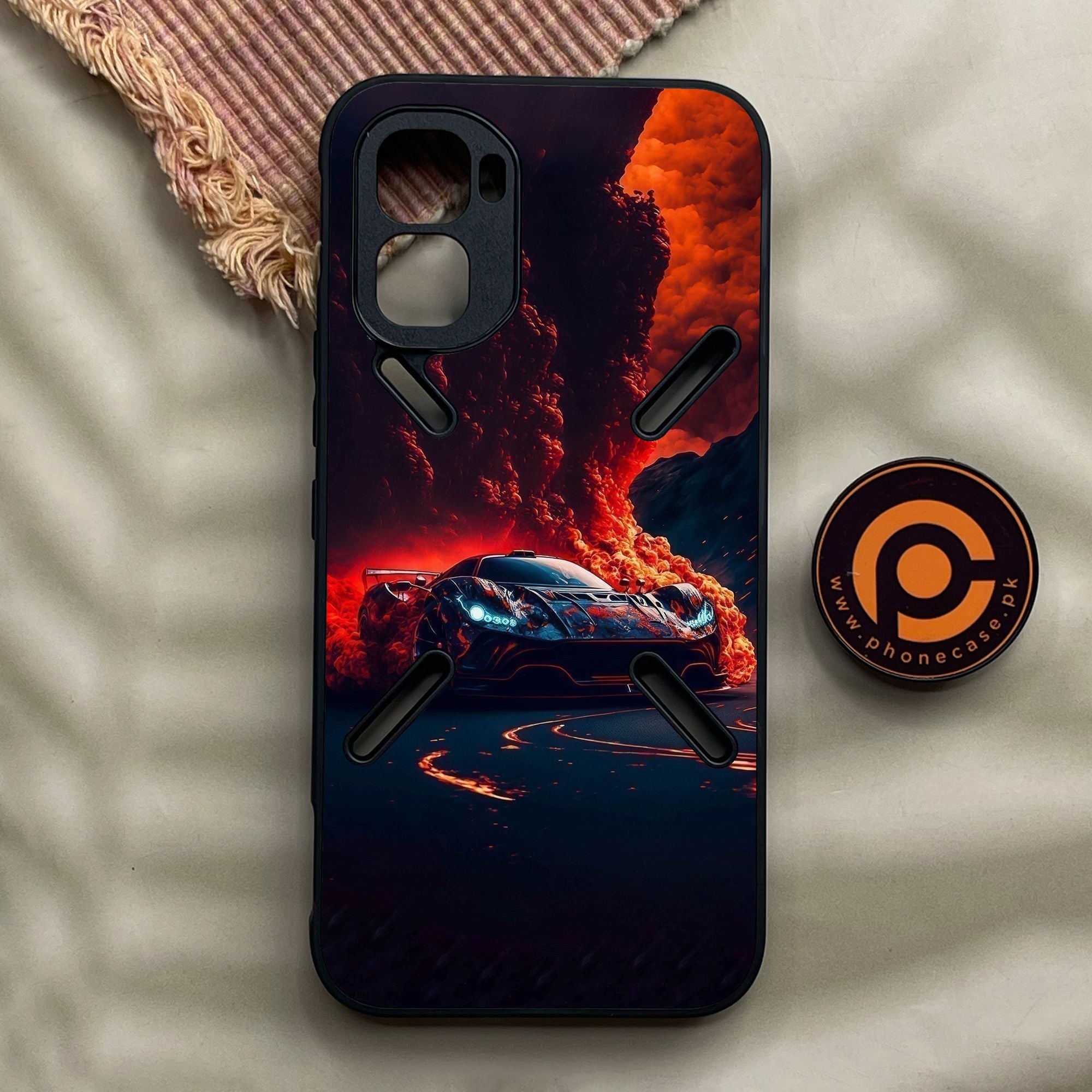 Infinix GT 50 Pro - Racing Design 6 - Premium Metal Printed Soft Bumper Shock Proof Case
