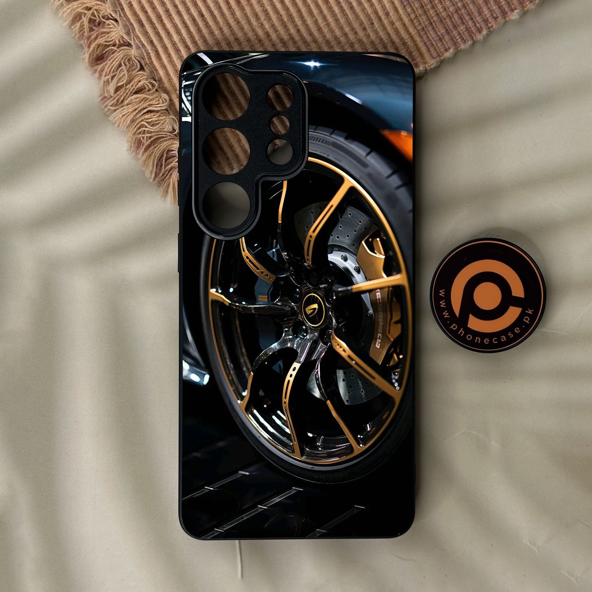 Galaxy S26 Ultra - Racing Car Red Blade Rim - Premium Metal Printed Soft Bumper Shock Proof Case