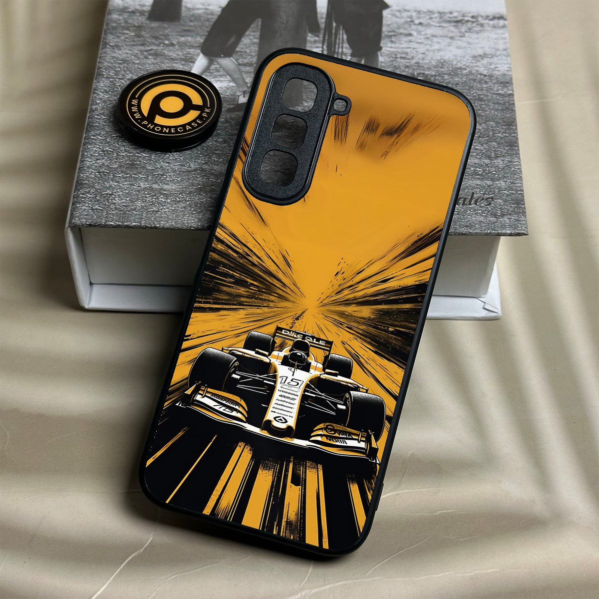 Infinix Hot 70 - Formula 1 Design 4 - Premium Metal Printed Soft Bumper Shock Proof Case