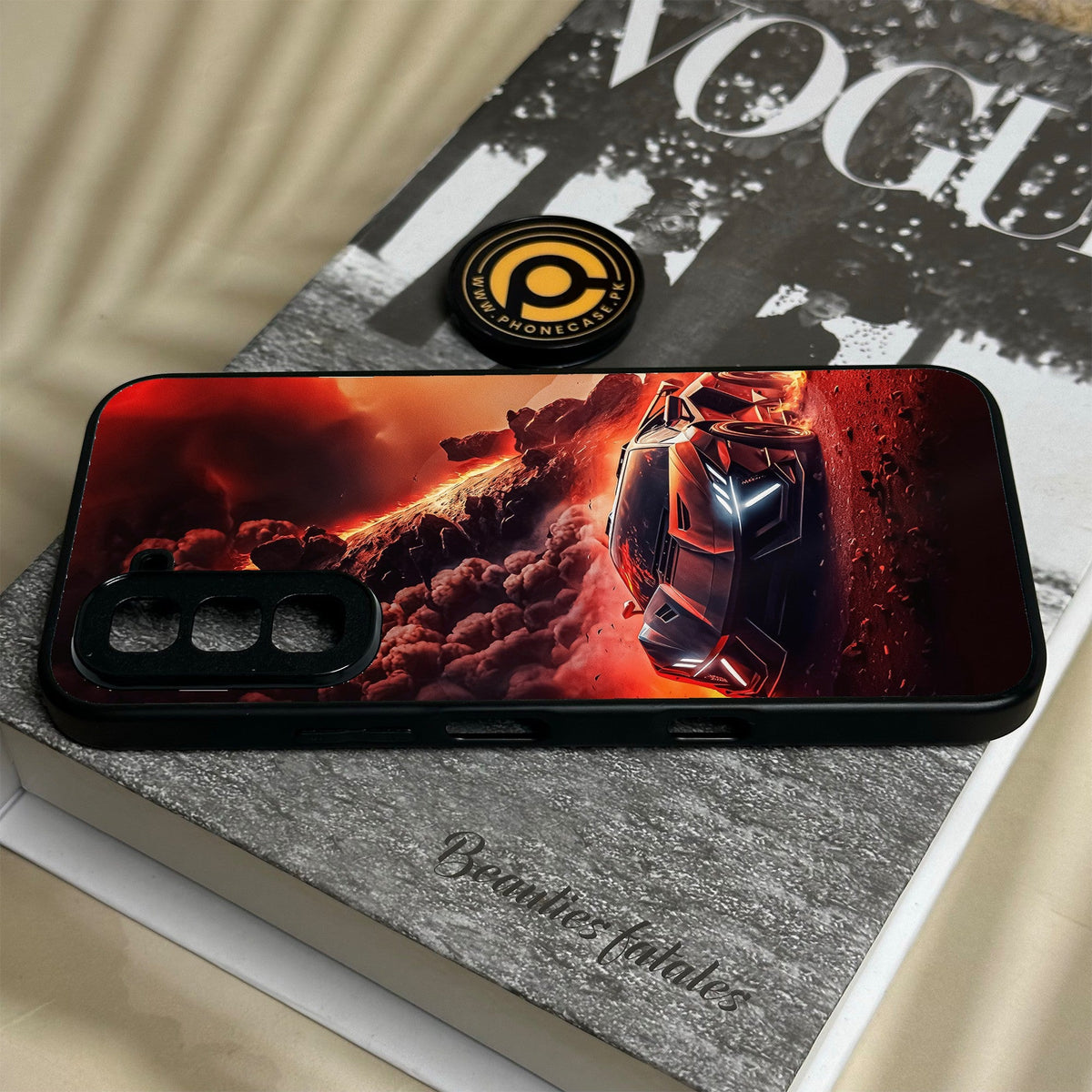 Infinix Hot 70 - Racing Design 7 - Premium Metal Printed Soft Bumper Shock Proof Case