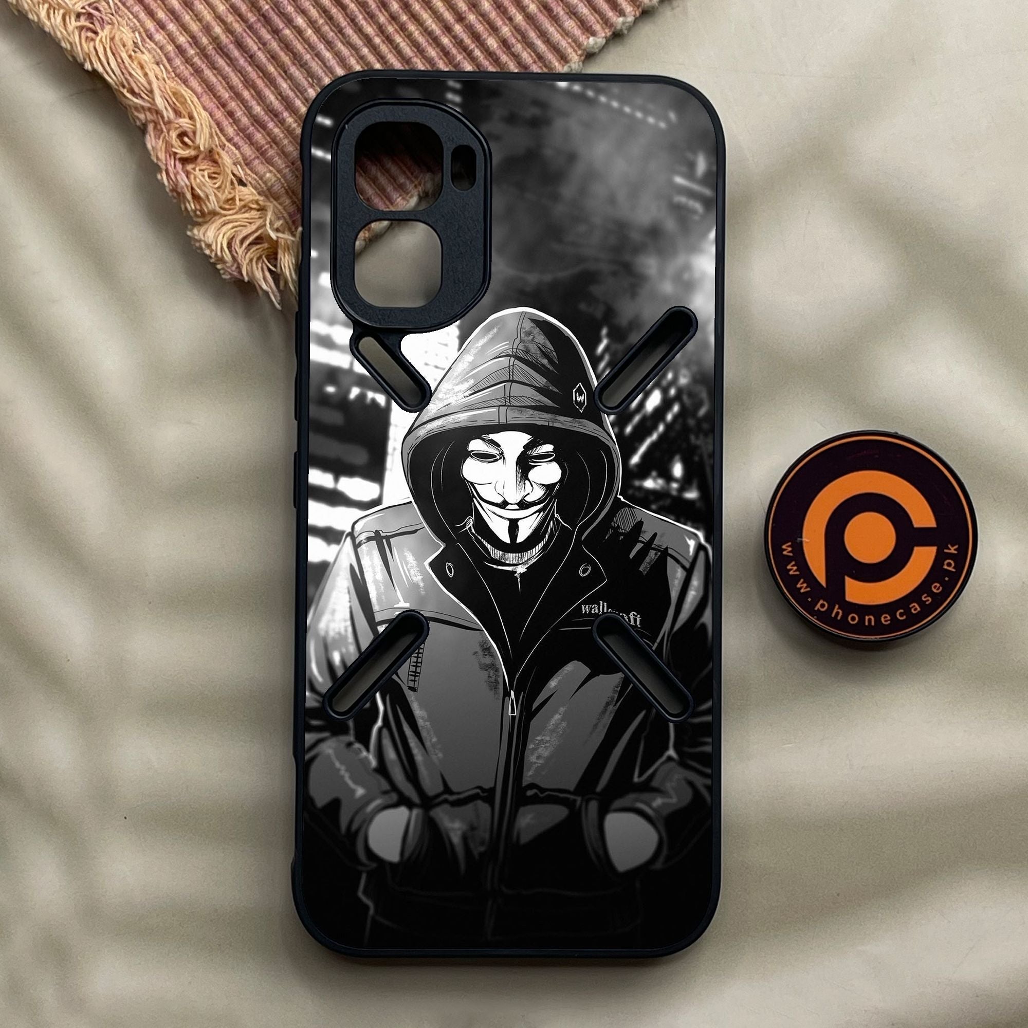 Infinix GT 50 Pro - Anonymous 2.0 Design 1 - Premium Metal Printed Soft Bumper Shock Proof Case