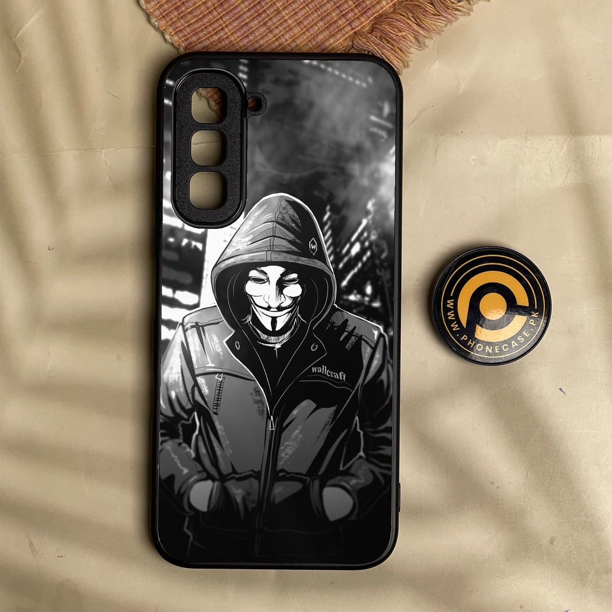Infinix Hot 70 - Anonymous 2.0 Design 1 - Premium Metal Printed Soft Bumper Shock Proof Case