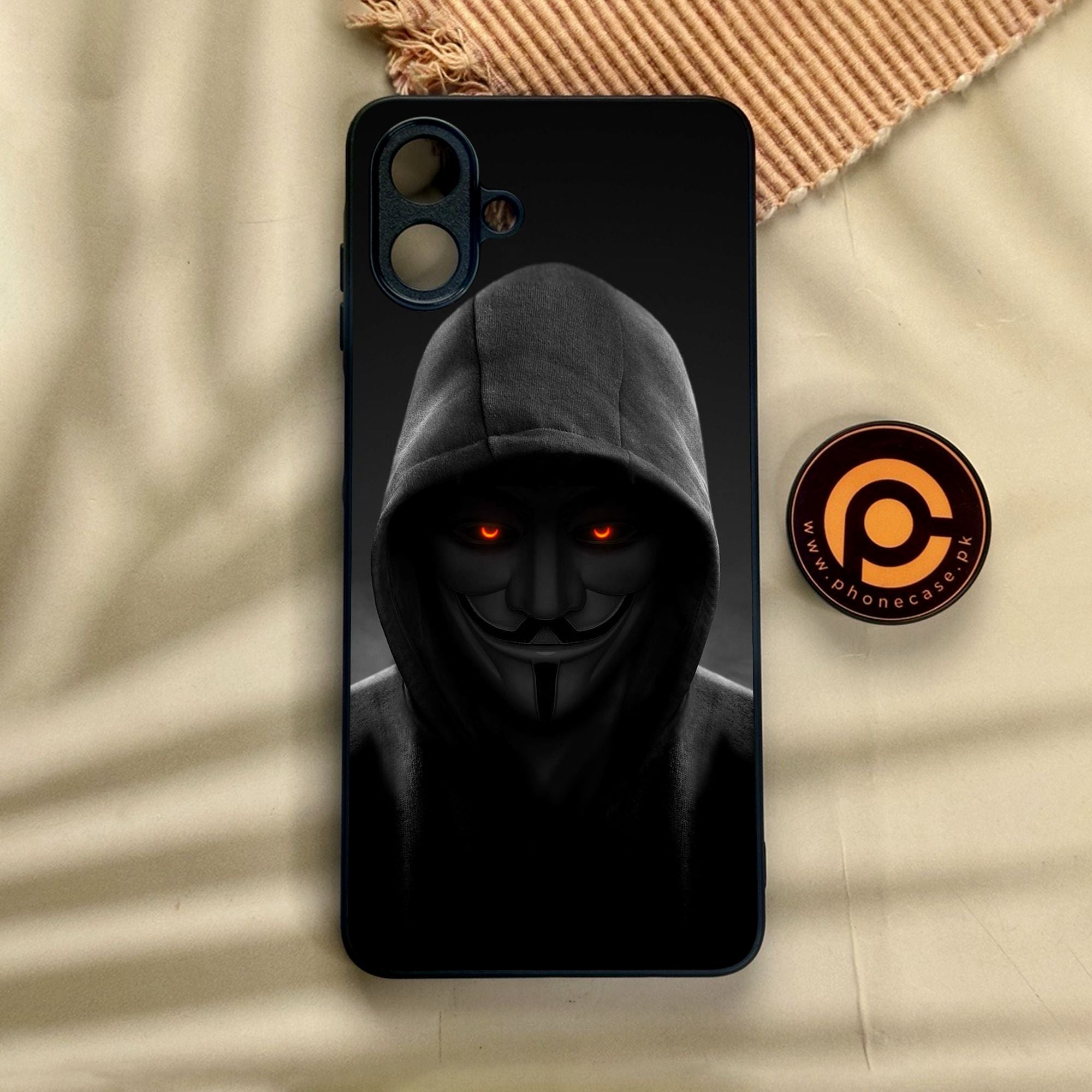 Samsung Galaxy A07 - Anonymous 2.0 Design 4 - Premium Metal Printed Soft Bumper Shock Proof Case CS-40146