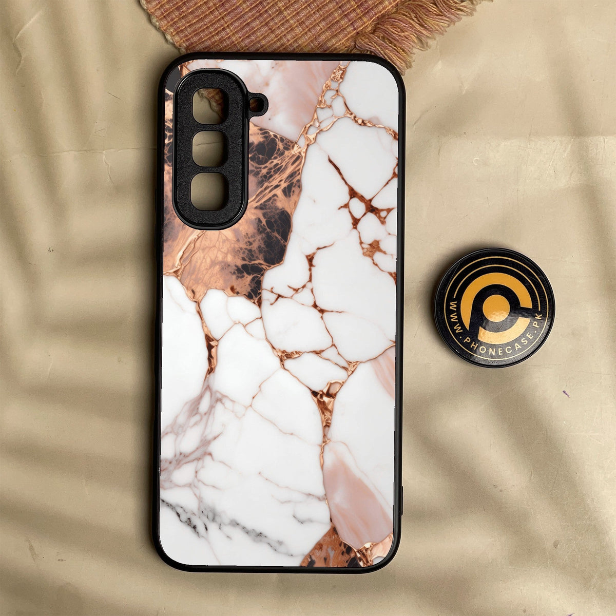 Infinix Hot 70 - Liquid Marble Design 5 - Premium Metal Printed Soft Bumper Shock Proof Case