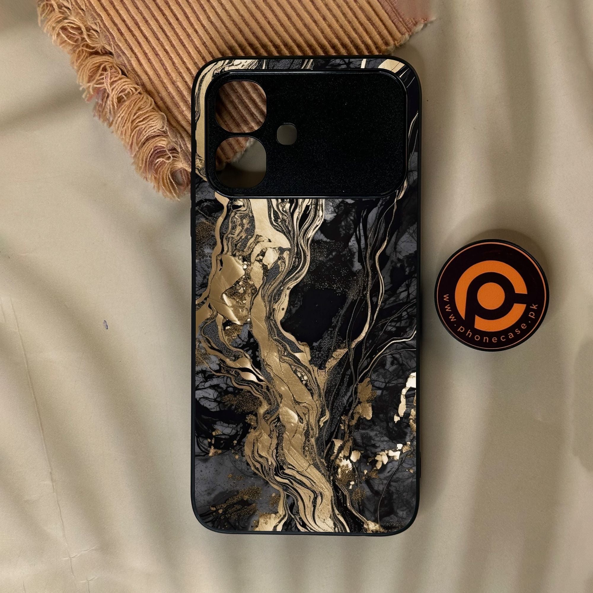 Infinix Smart 20 - Liquid Marble Design 9 - Premium Metal Printed Soft Bumper Shock Proof Case
