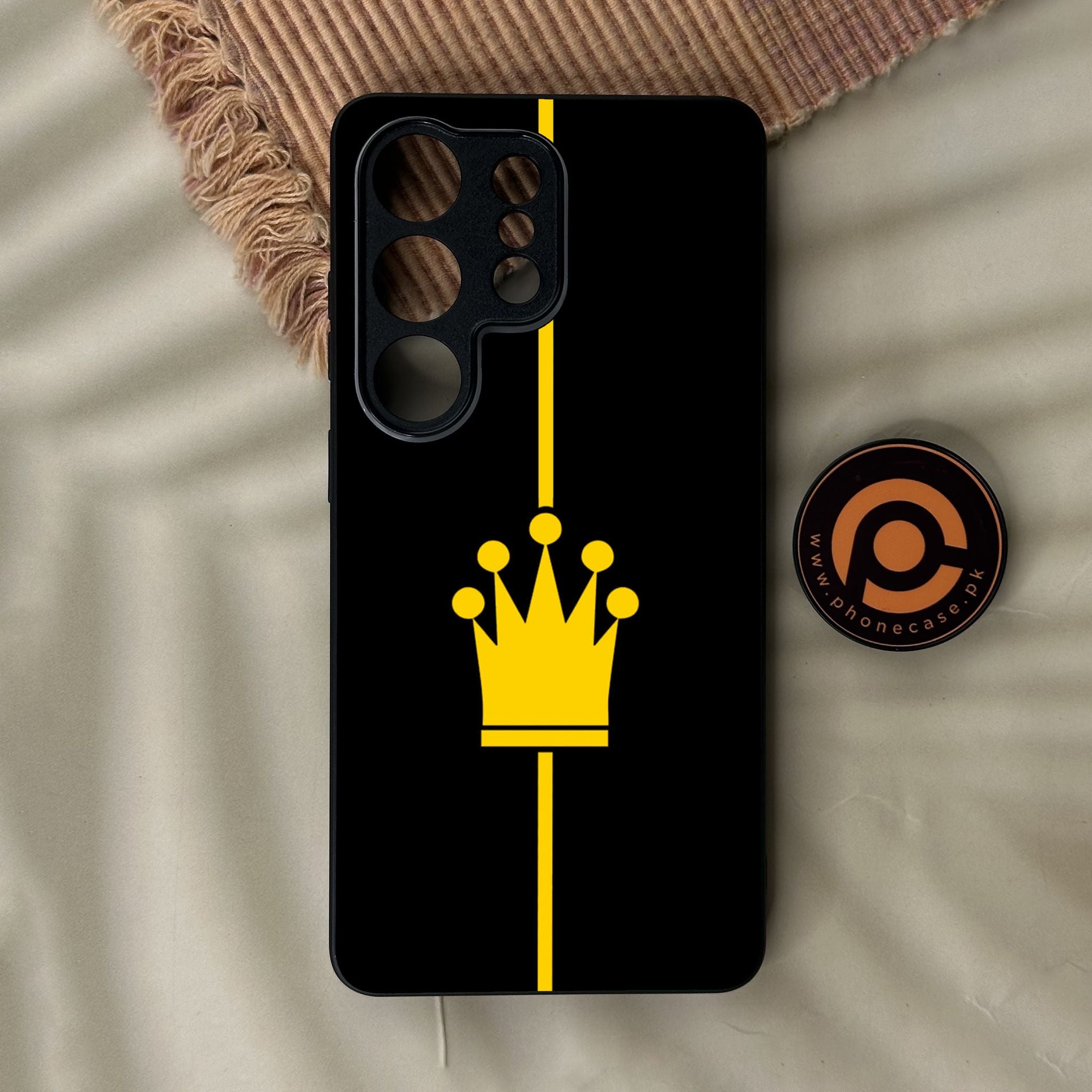 Galaxy S26 Ultra - King Design 1 - Premium Metal Printed Soft Bumper Shock Proof Case