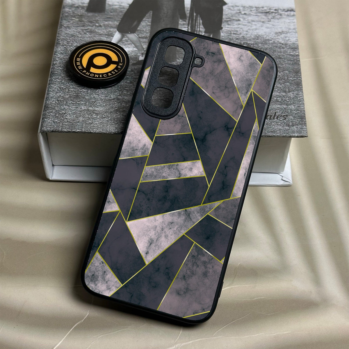 Infinix Hot 70 - Geometric Design 2 - Premium Metal Printed Soft Bumper Shock Proof Case