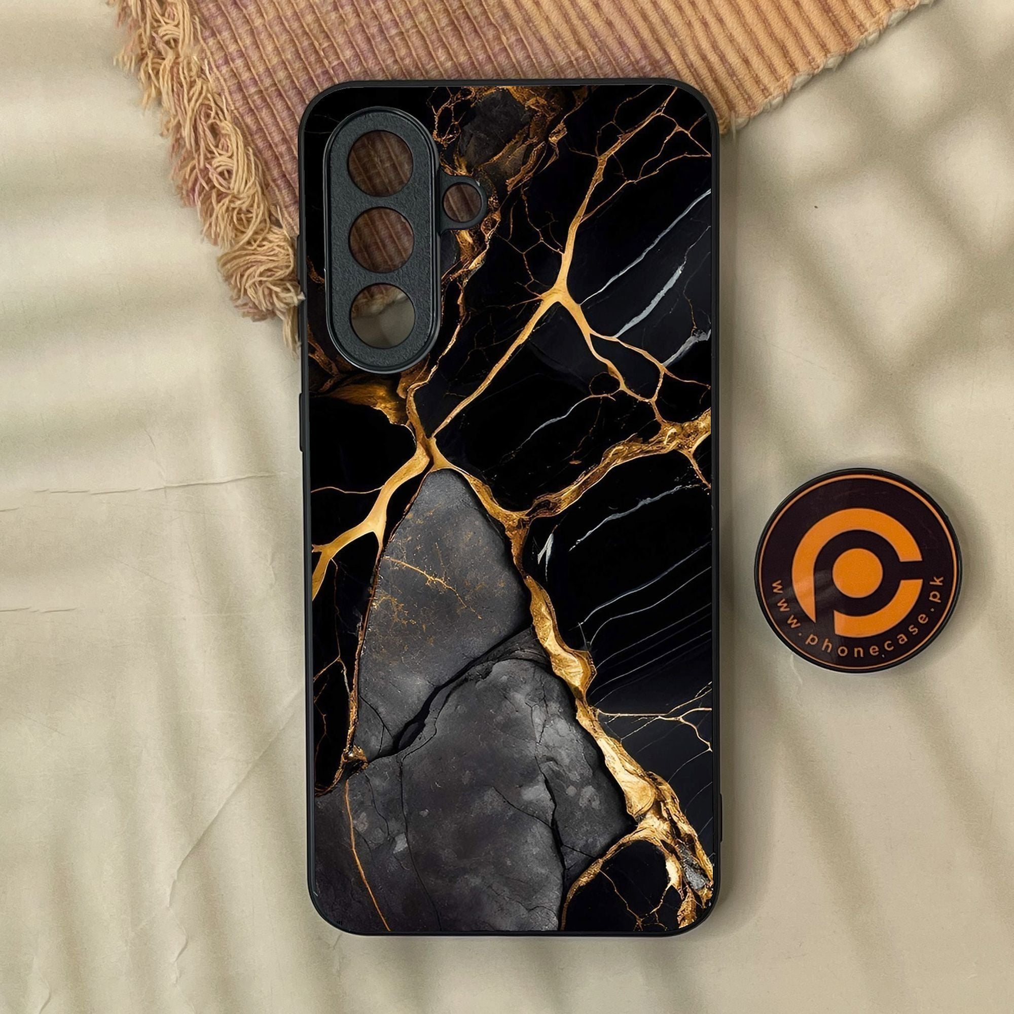 Samsung Galaxy A37 - Liquid Marble Design 6 - Premium Metal Printed Soft Bumper Shock Proof Case