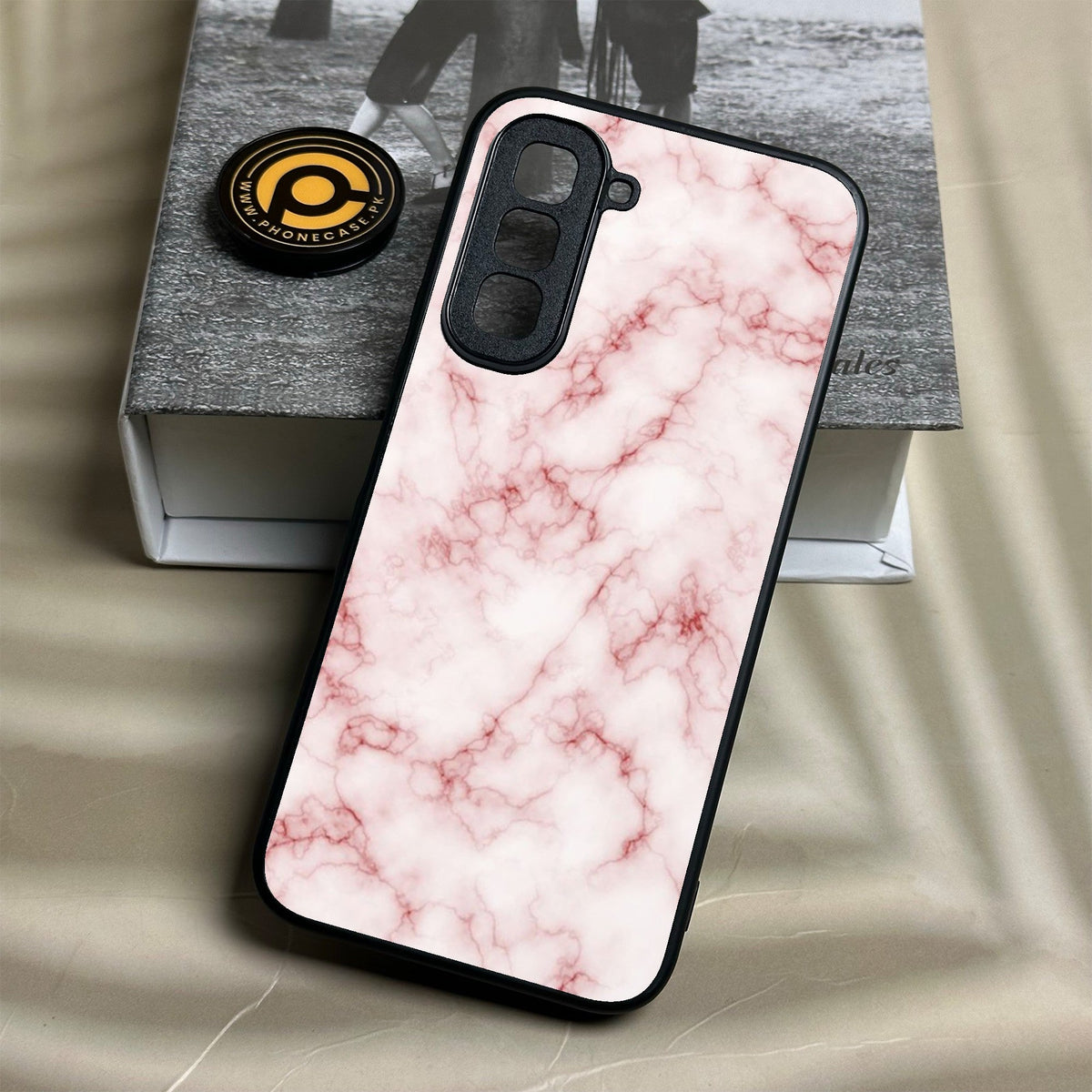 Infinix Hot 70 - Pink Design 4 - Premium Metal Printed Soft Bumper Shock Proof Case