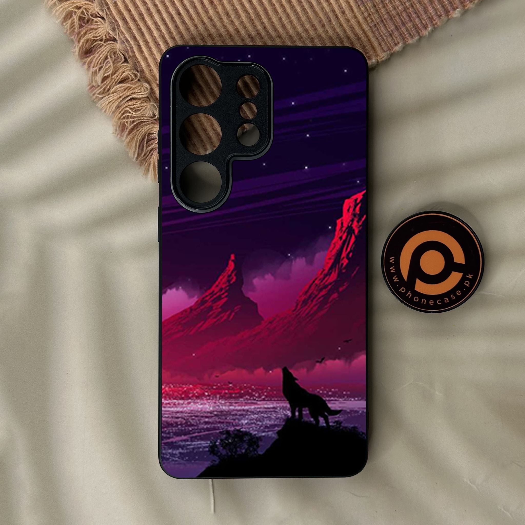 Galaxy S26 Ultra - Wolf Design 7 - Premium Metal Printed Soft Bumper Shock Proof Case
