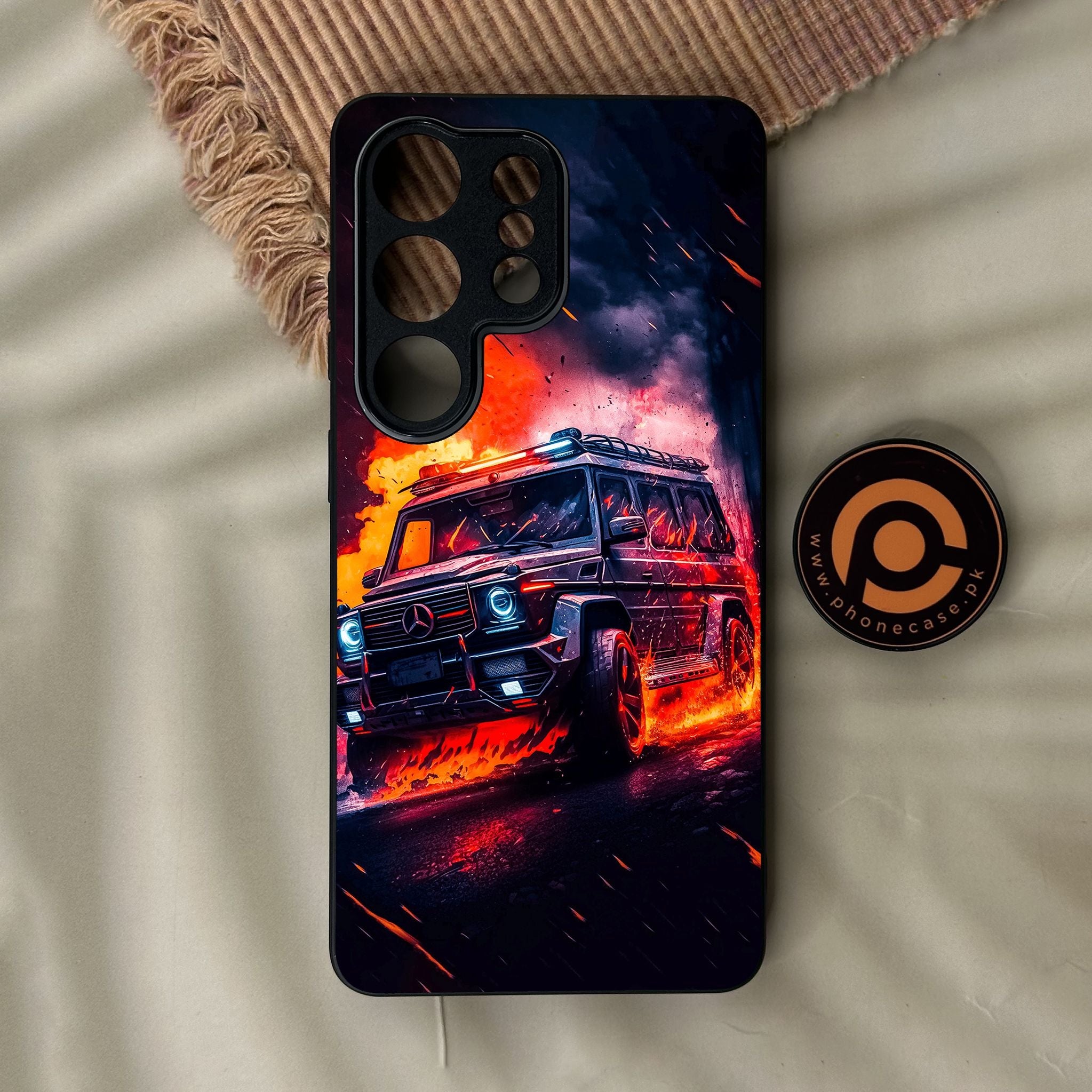 Galaxy S26 Ultra - Racing Design 2 - Premium Metal Printed Soft Bumper Shock Proof Case