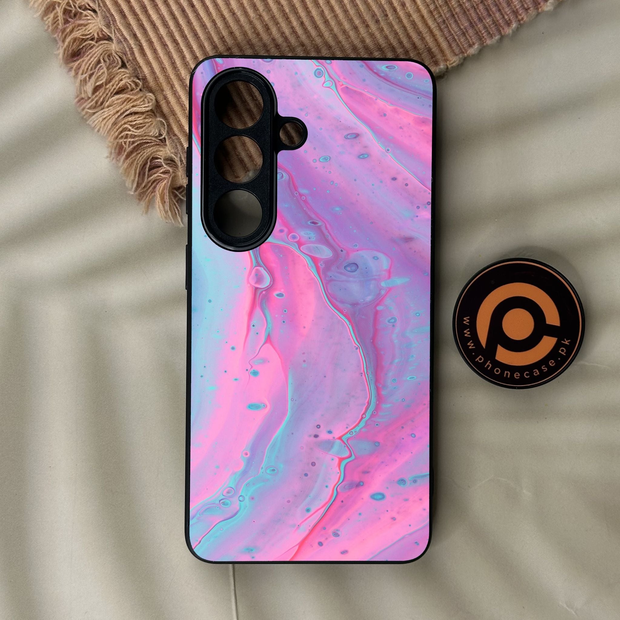 Galaxy S26 - Pink Marble 2.0 Design 1 - Premium Metal Printed Soft Bumper Shock Proof Case