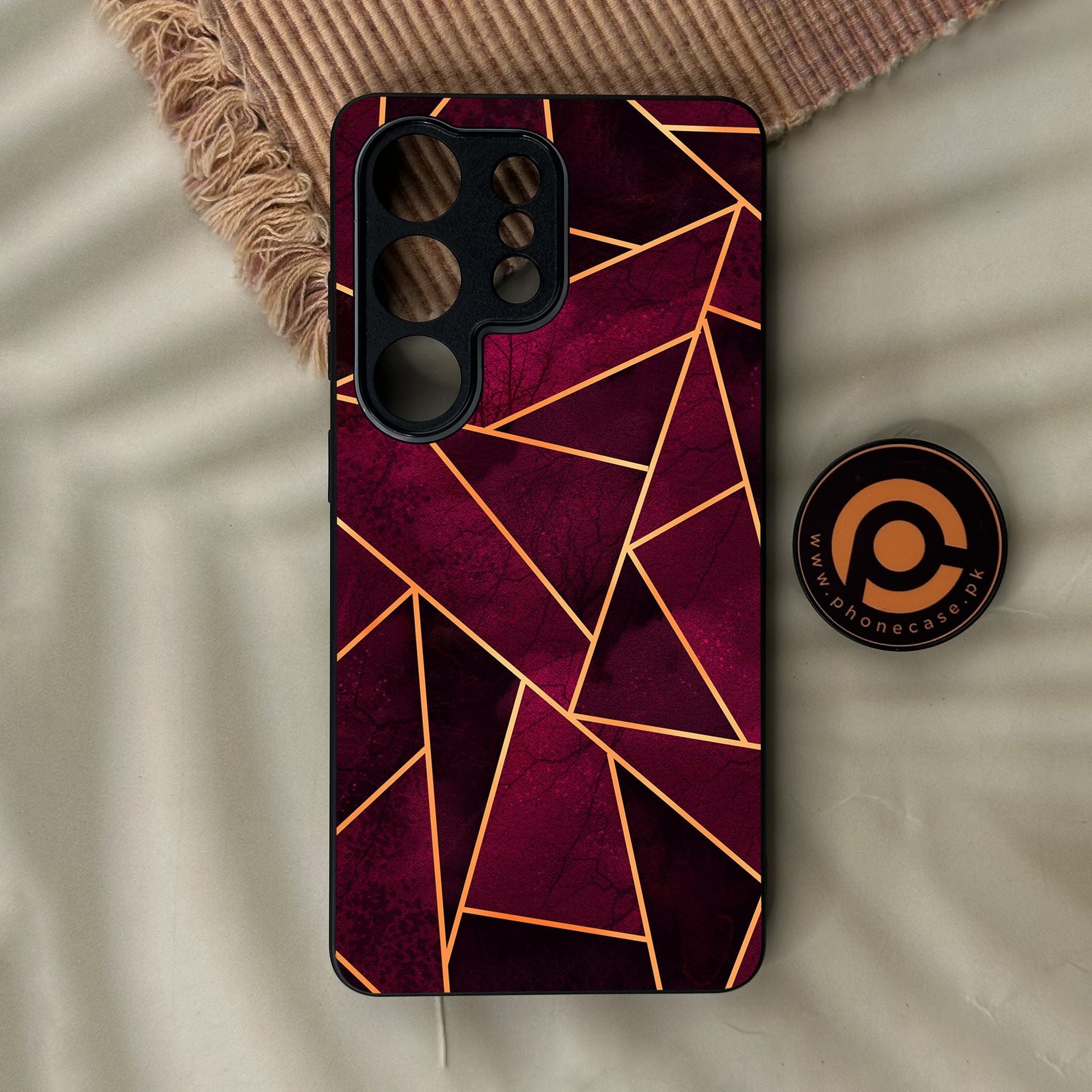 Galaxy S26 Ultra - Geometric Design 4 - Premium Metal Printed Soft Bumper Shock Proof Case