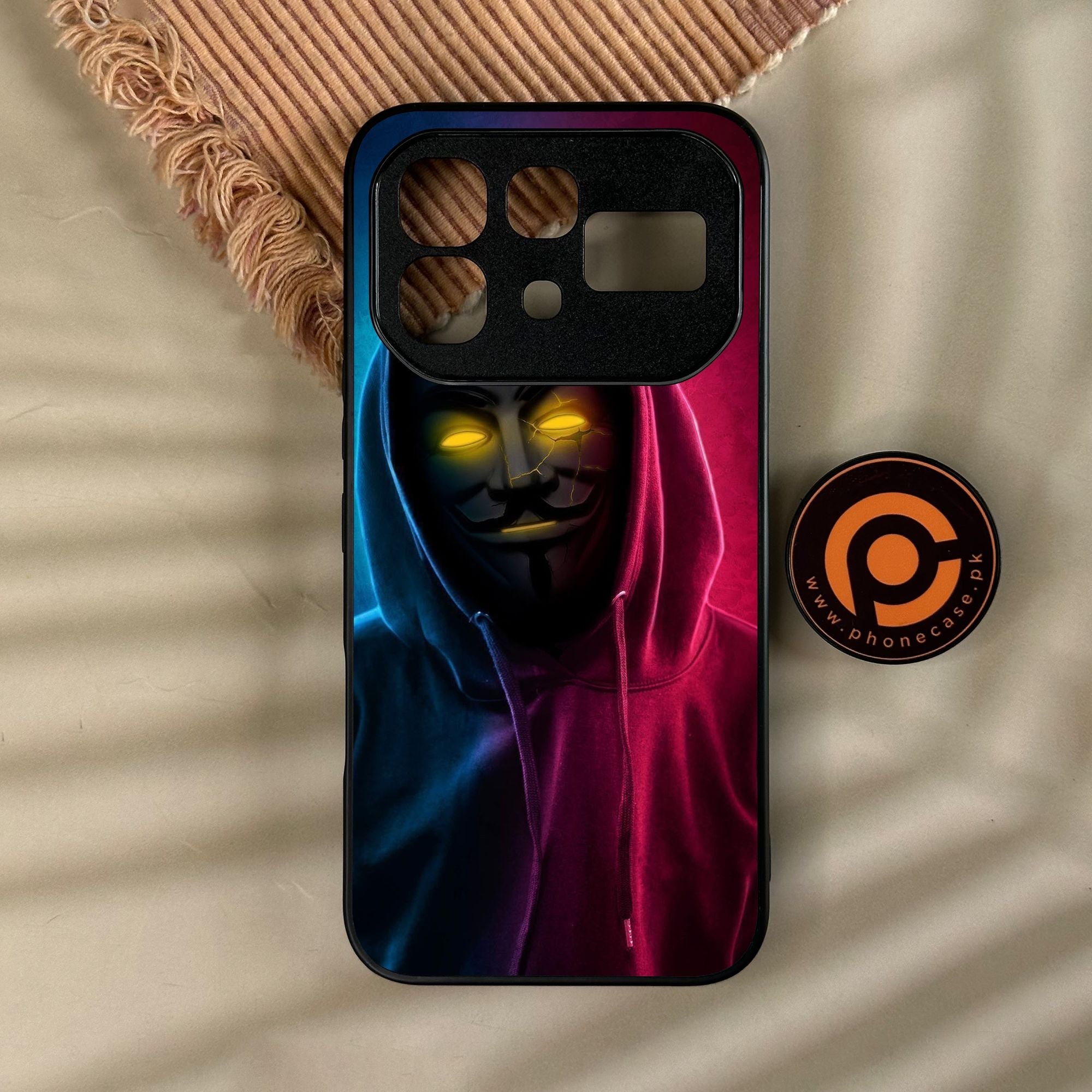 Infinix Note 60 Pro - Anonymous 2.0 Design 2 - Premium Metal Printed Soft Bumper Shock Proof Case