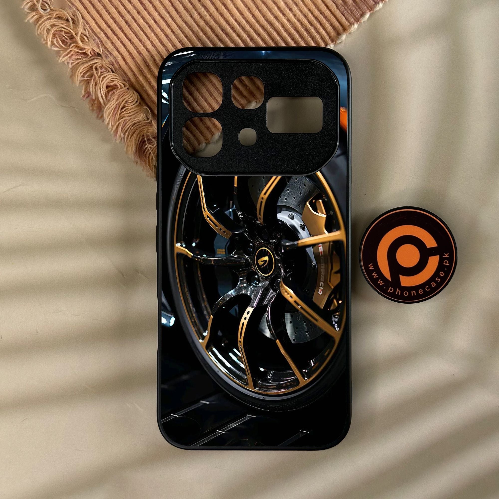 Infinix Note 60 Pro - Racing Car Red Blade Rim - Premium Metal Printed Soft Bumper Shock Proof Case CS-45554