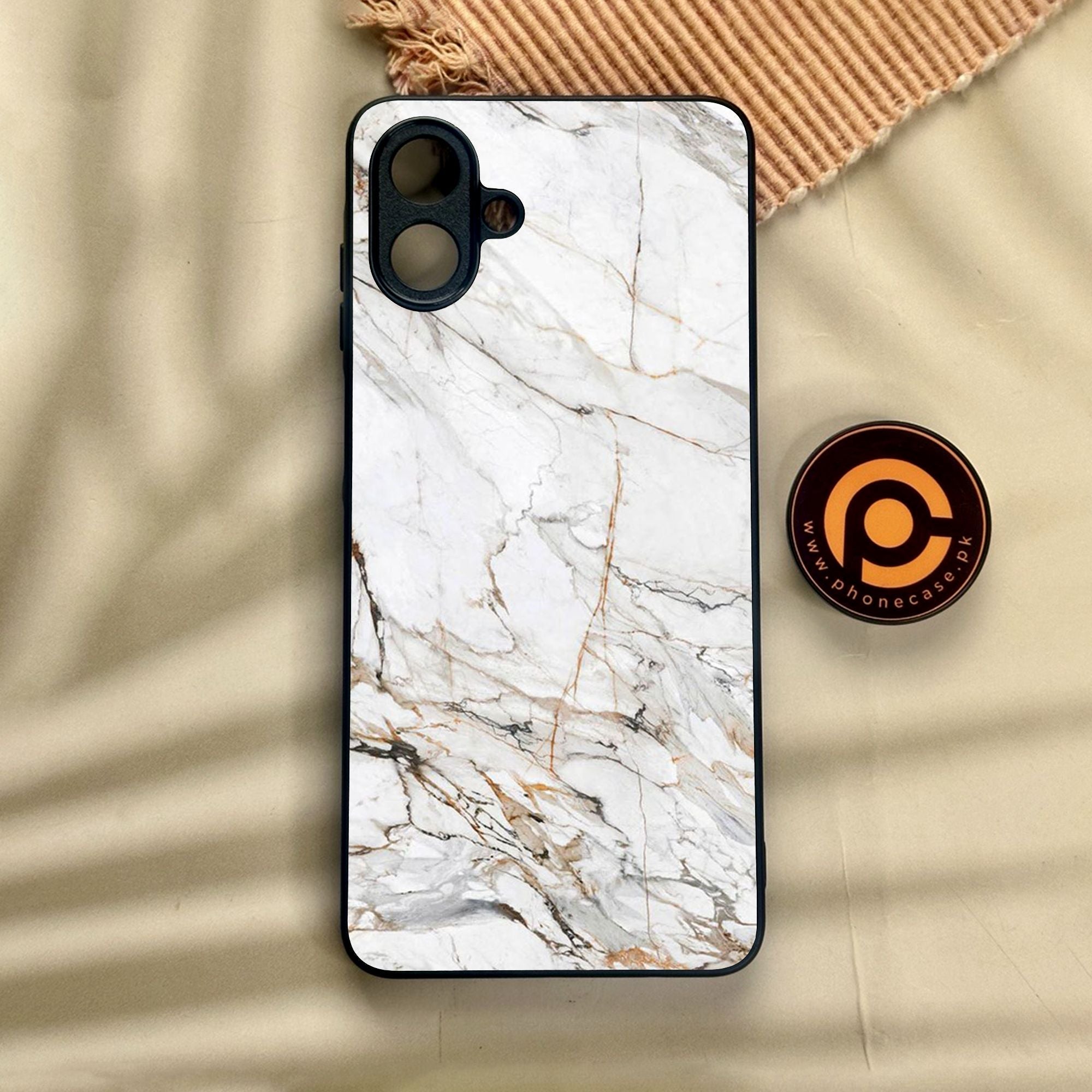 Samsung Galaxy A07 - White Design 6 - Premium Metal Printed Soft Bumper Shock Proof Case