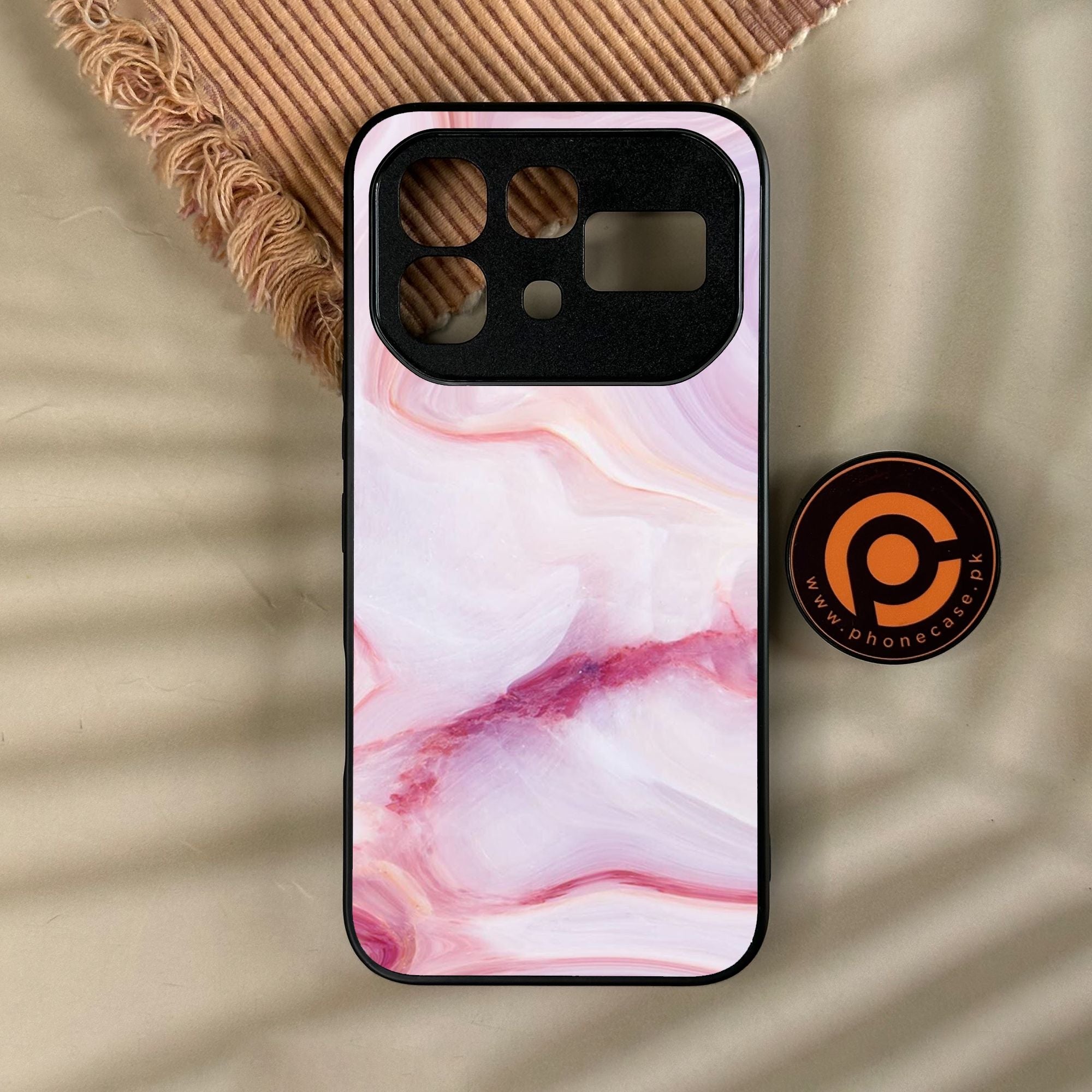 Infinix Note 60 Pro - Pink Design 8 - Premium Metal Printed Soft Bumper Shock Proof Case