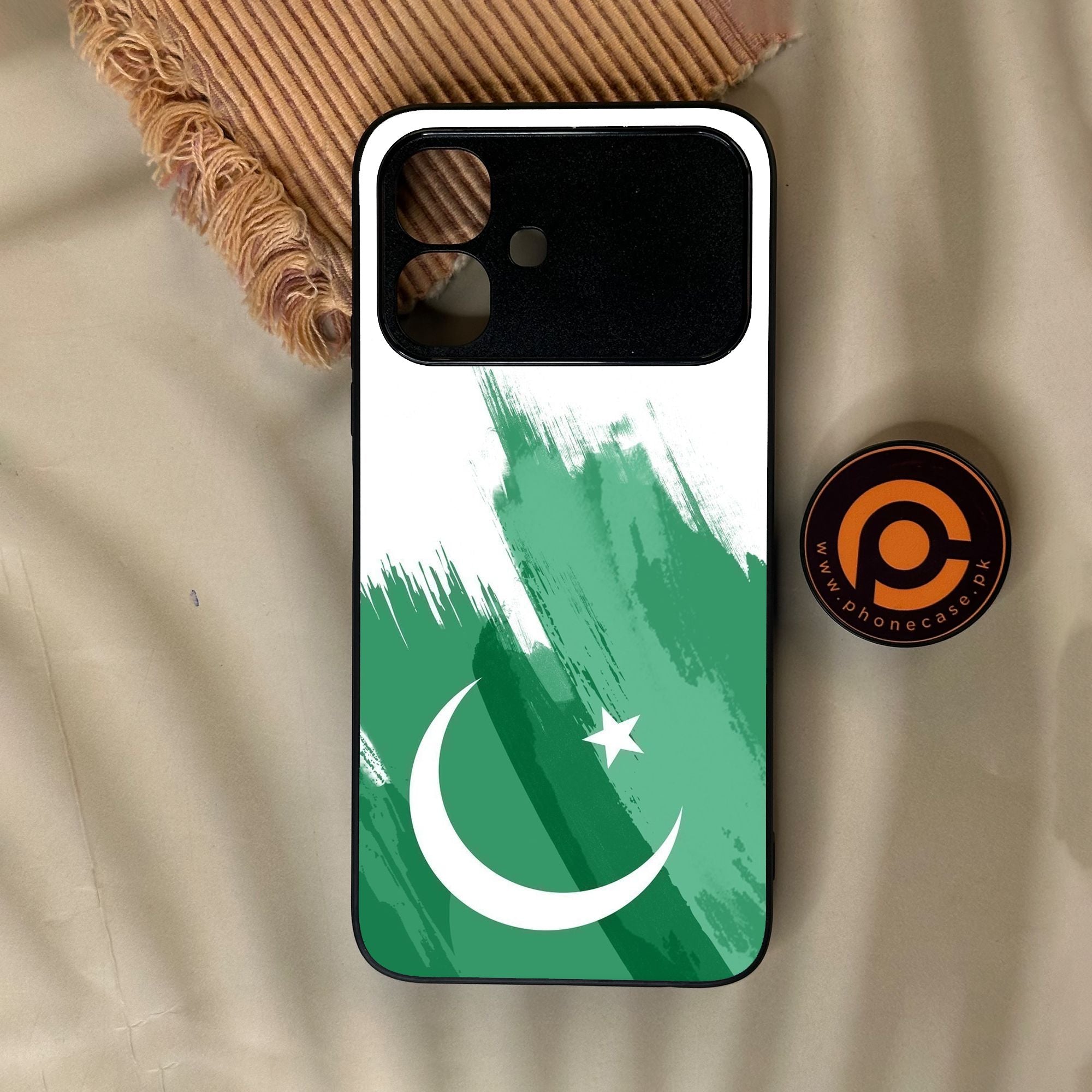 Infinix Smart 20 - Pakistani Flag Design 8 - Premium Metal Printed Soft Bumper Shock Proof Case