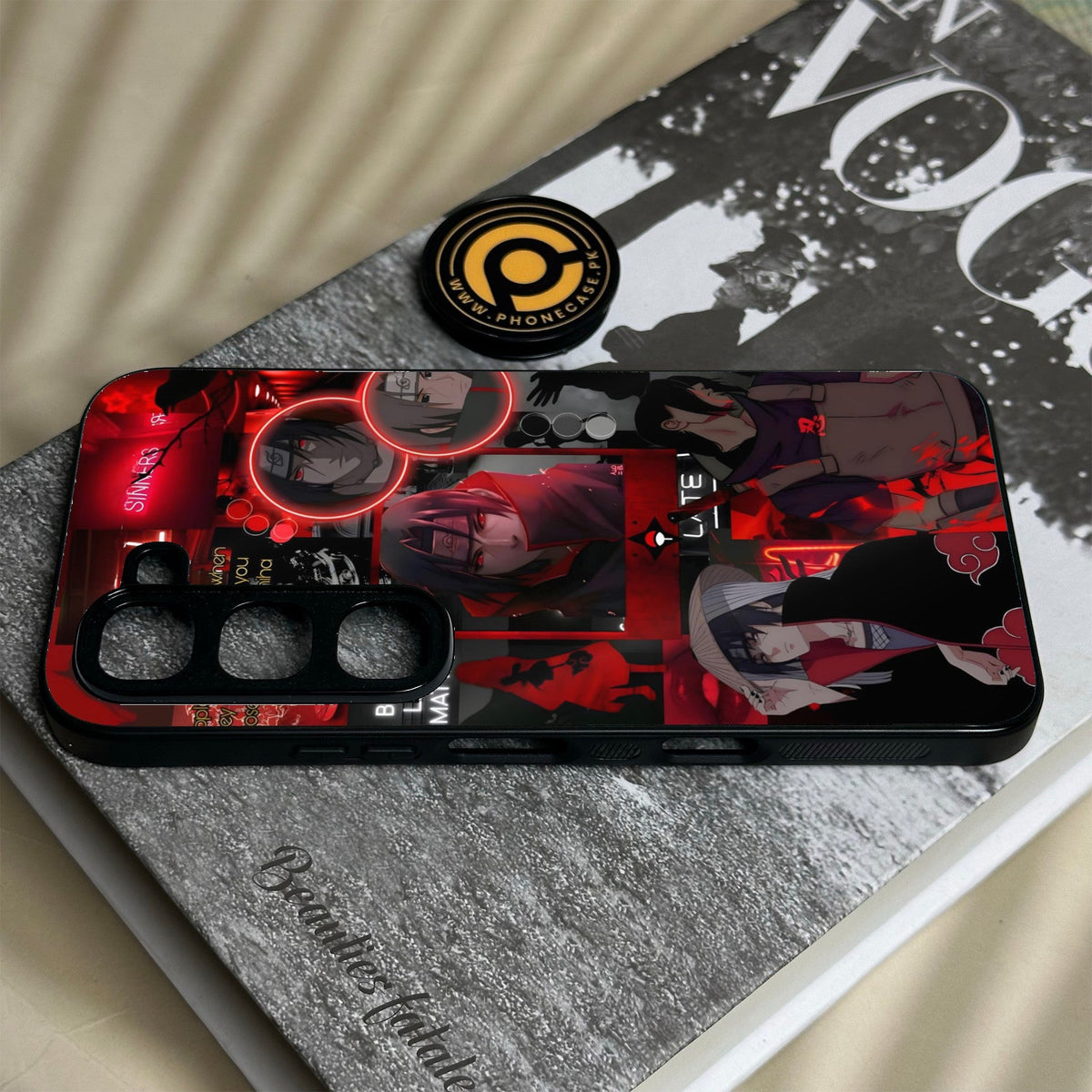Infinix Hot 70 Pro - Itachi Aesthetic - Premium Metal Printed Soft Bumper Shock Proof Case